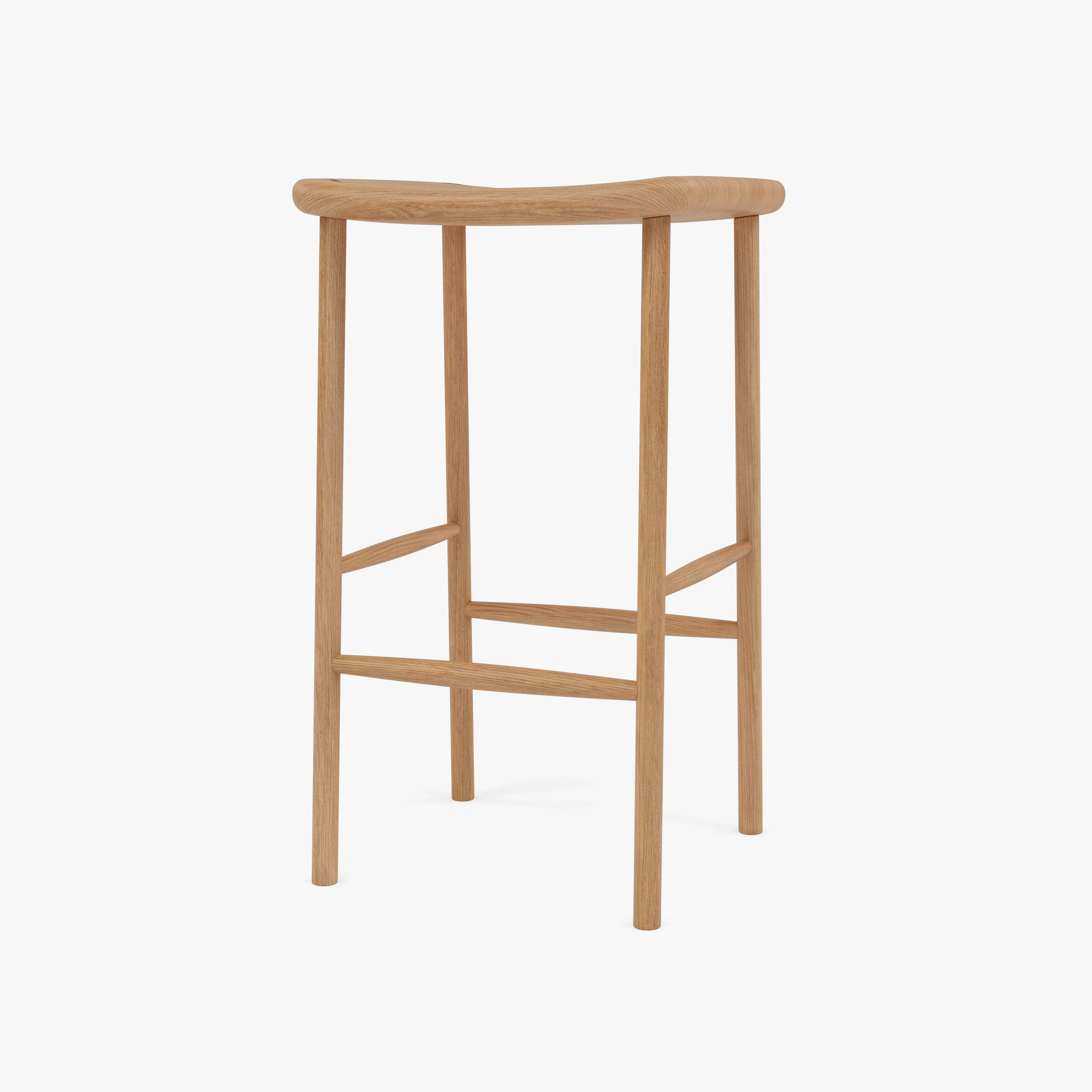 Anton Counter Stool Solid Seat Solid American Oak