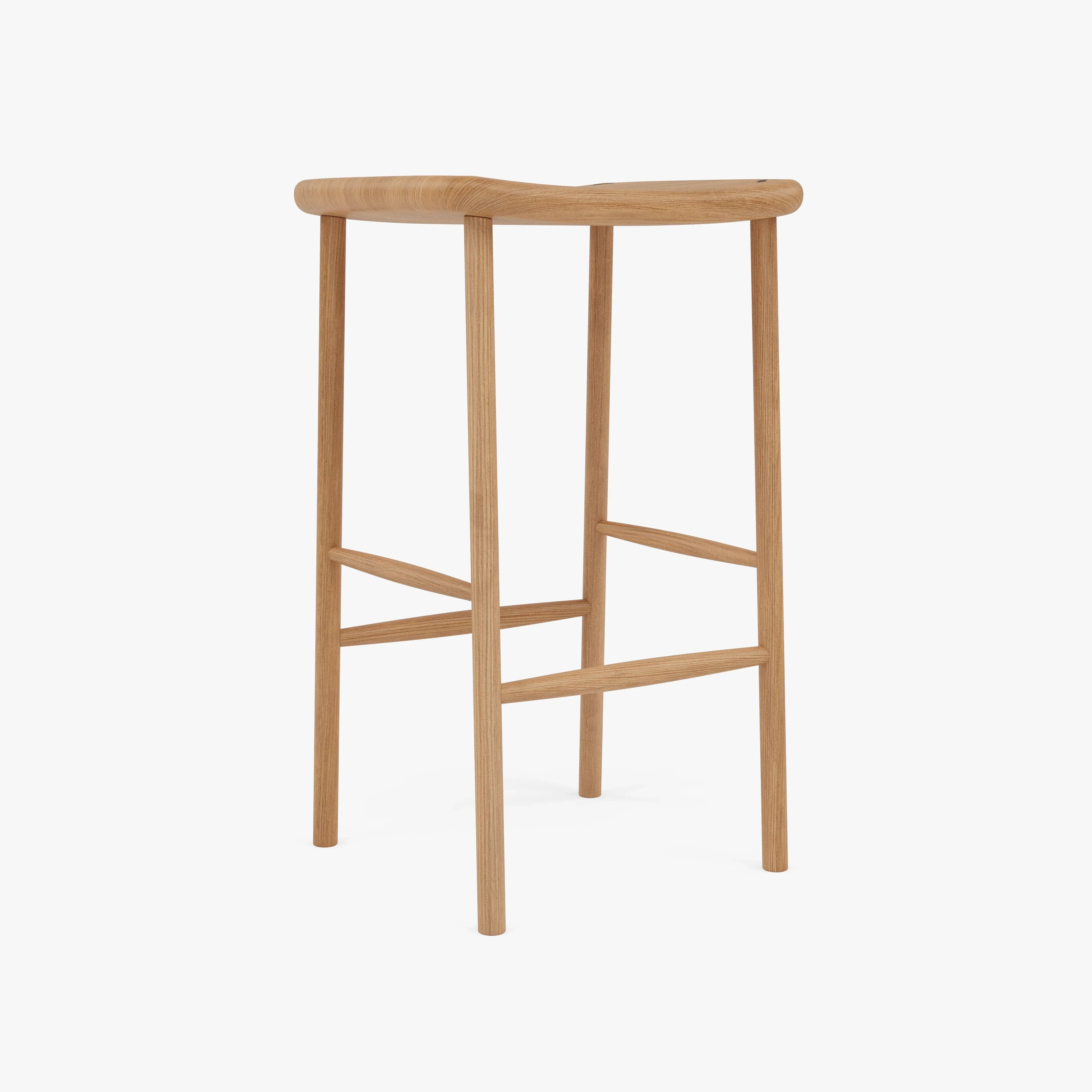 Anton Counter Stool Solid Seat Solid American Oak