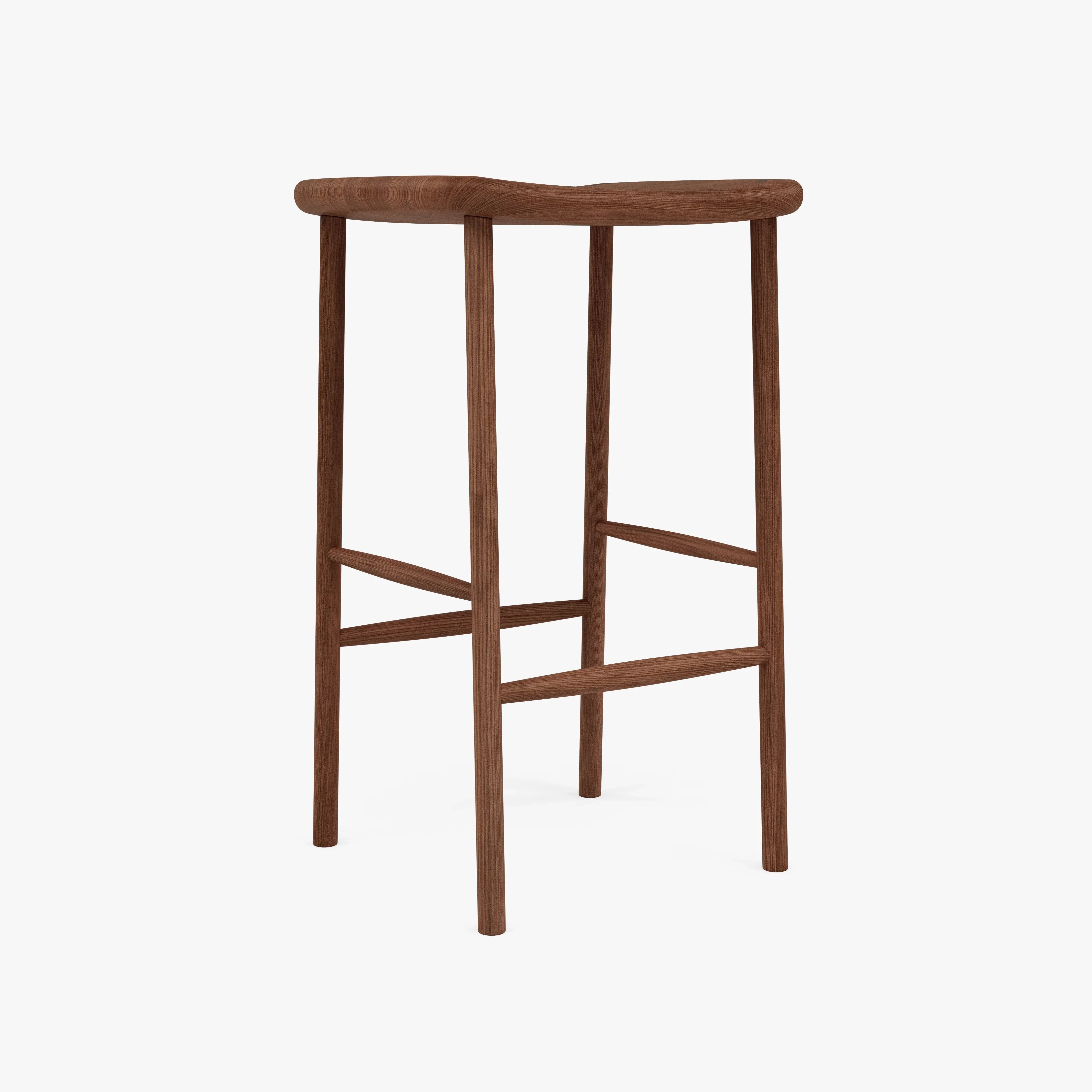 Anton Counter Stool Solid Seat Solid American Walnut