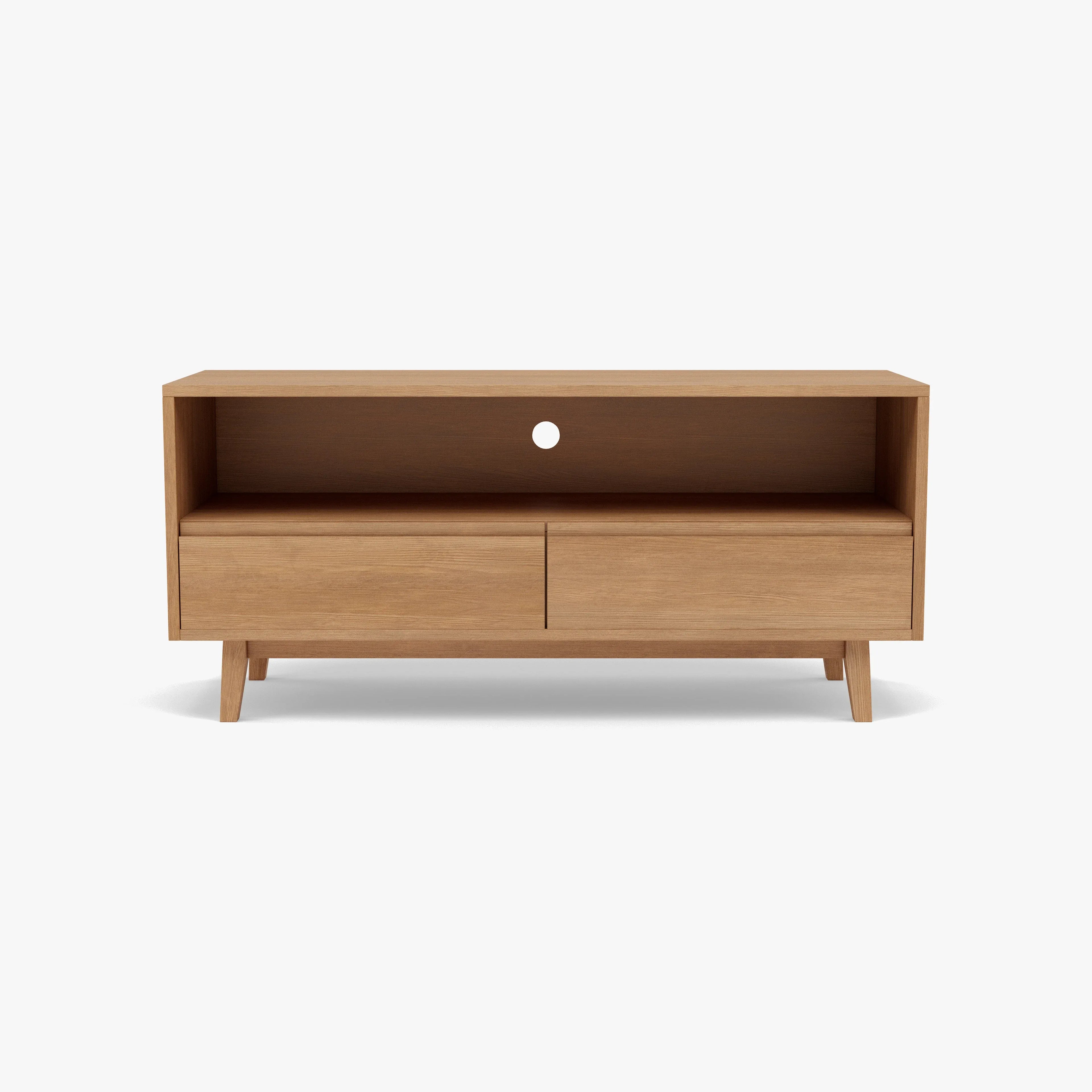 Bastian TV and Media Console 51" x 18" Solid American Oak