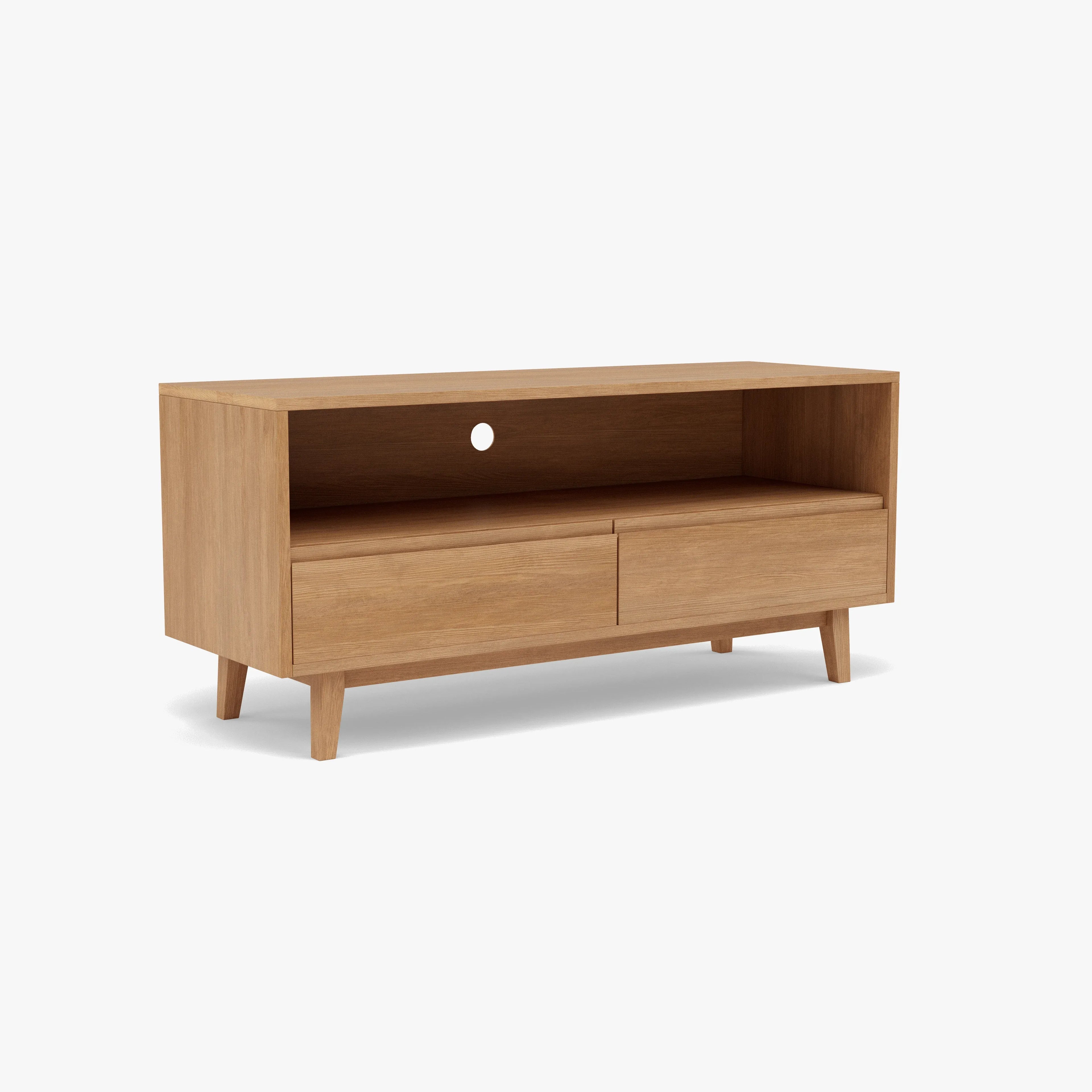 Bastian TV and Media Console 51" x 18" Solid American Oak