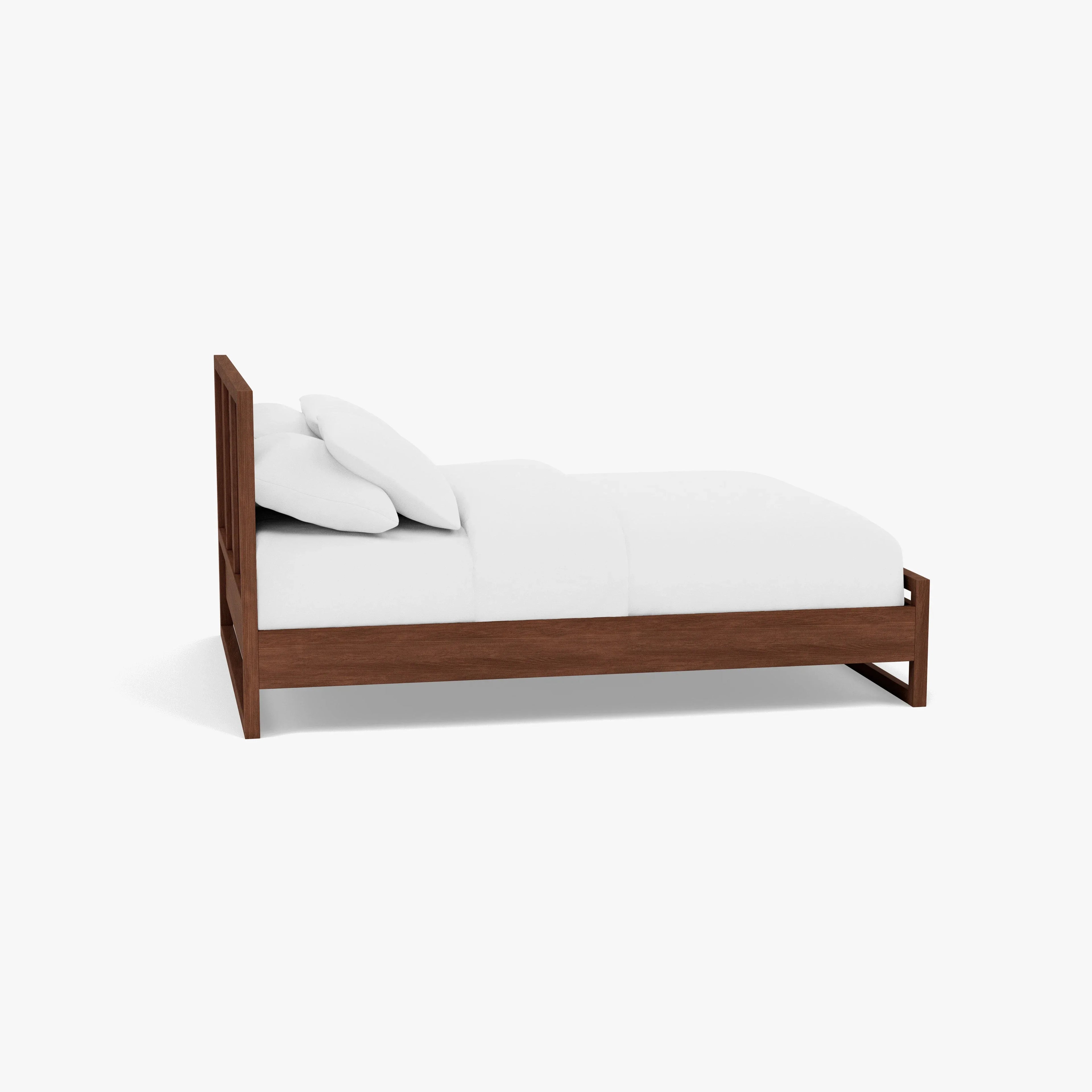 Bruno Bed Frame Queen American Walnut