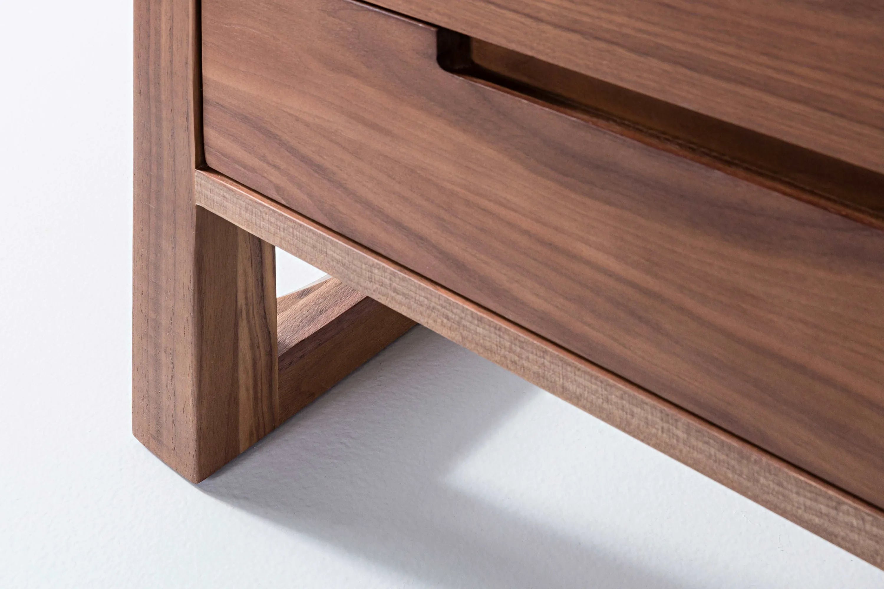 Bruno Nightstand 1 Drawer 17" x 14" Solid American Walnut