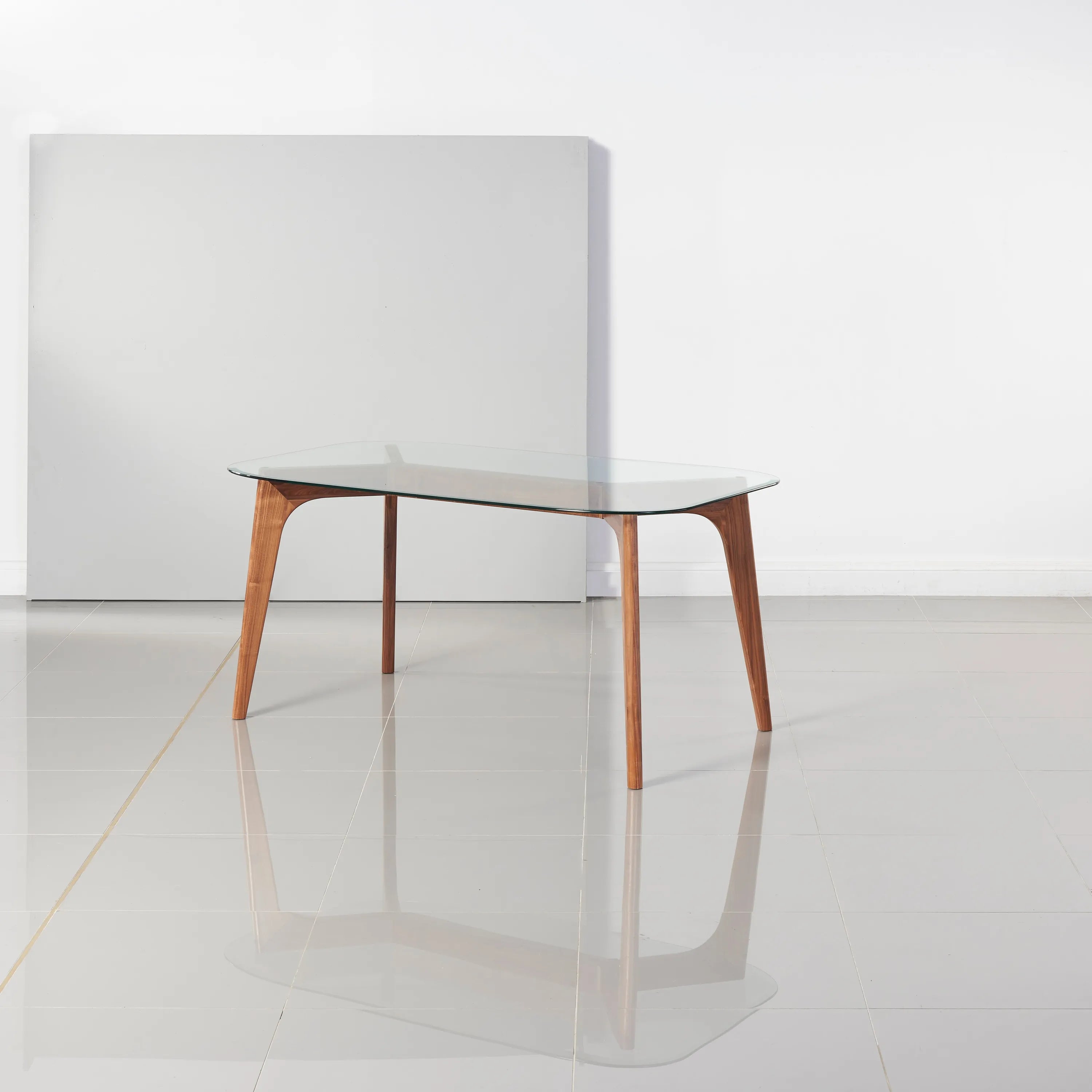 Hilda Dining Table 63" x 35" Solid American Walnut