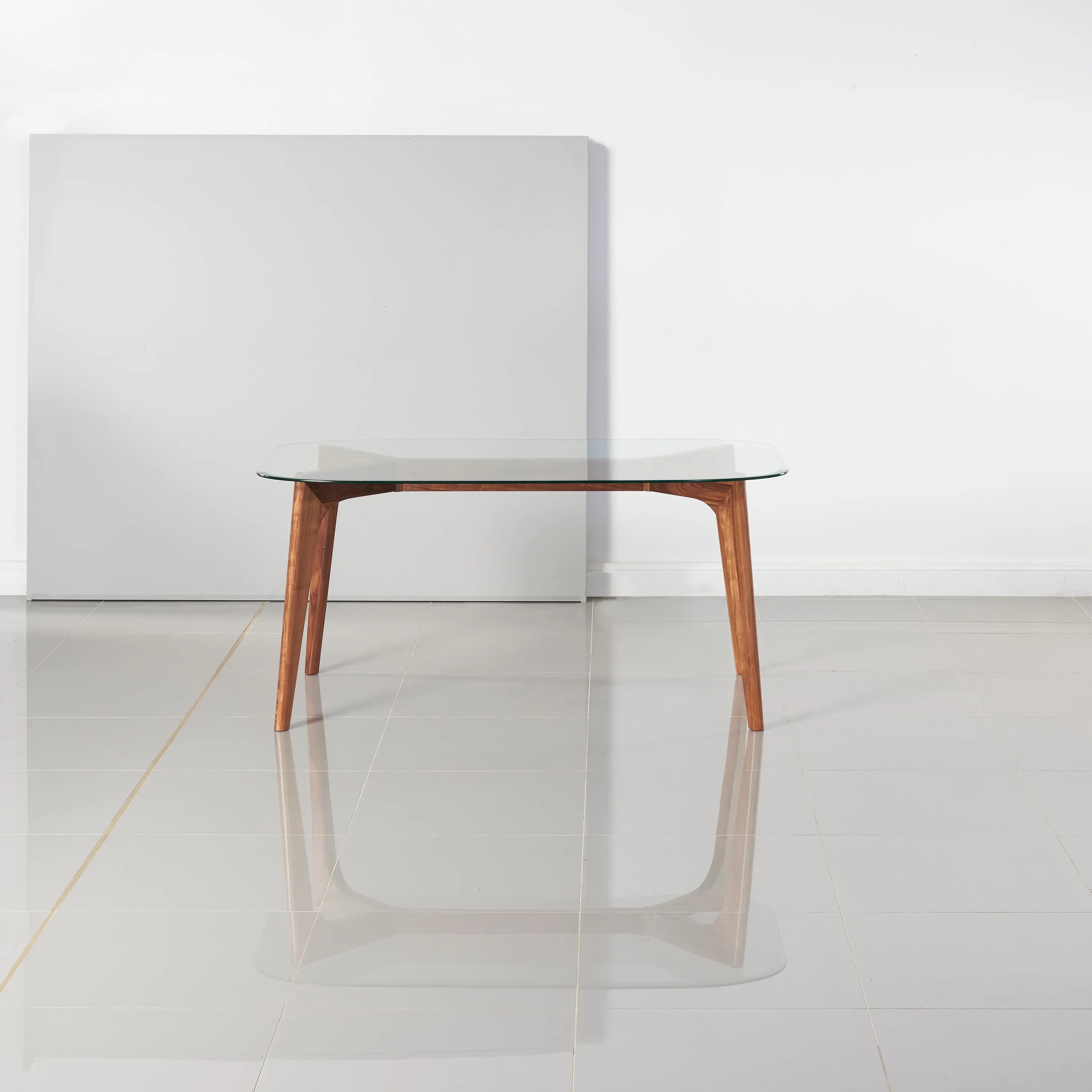 Hilda Dining Table 63" x 35" Solid American Walnut