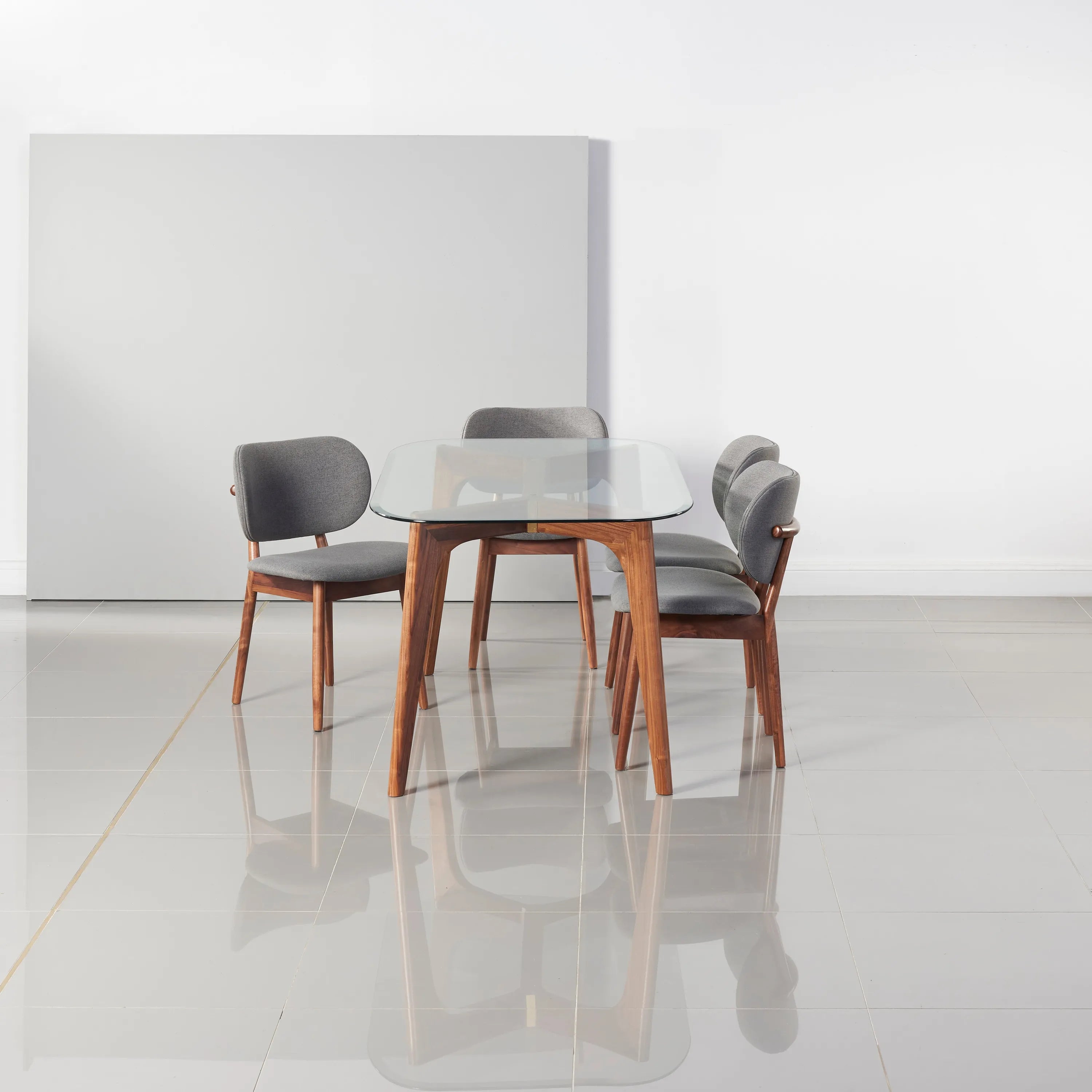 Hilda Dining Table 63" x 35" Solid American Walnut