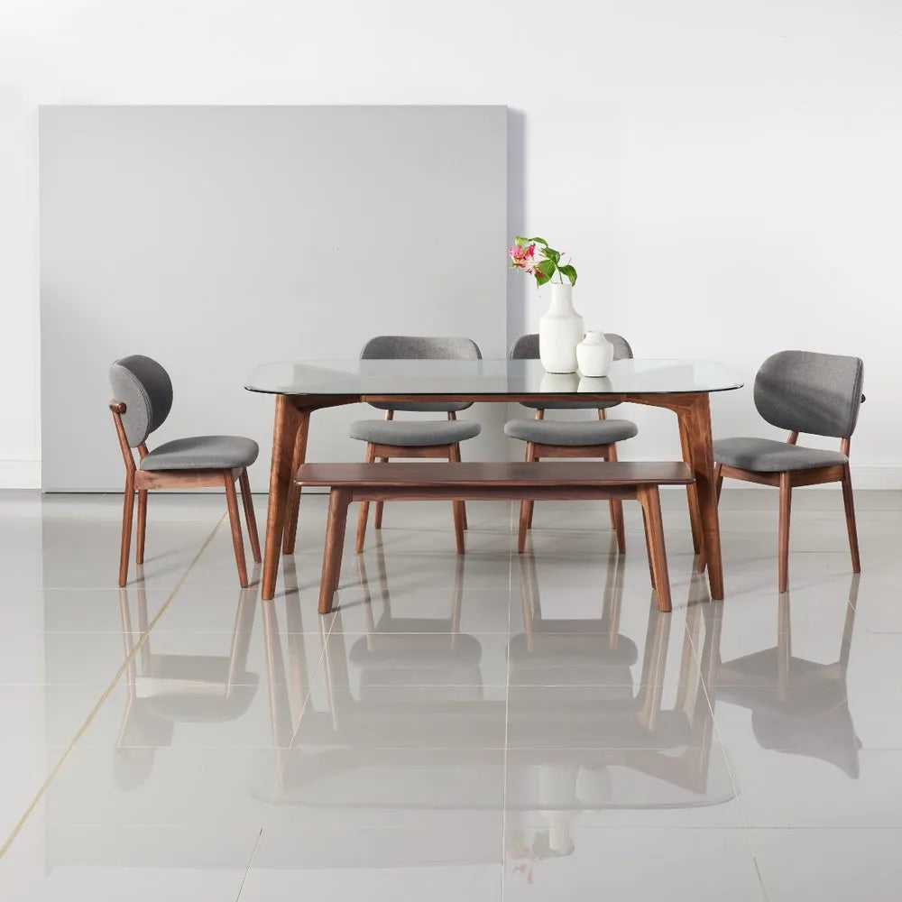 Hilda Dining Table 71" x 35" Solid American Walnut
