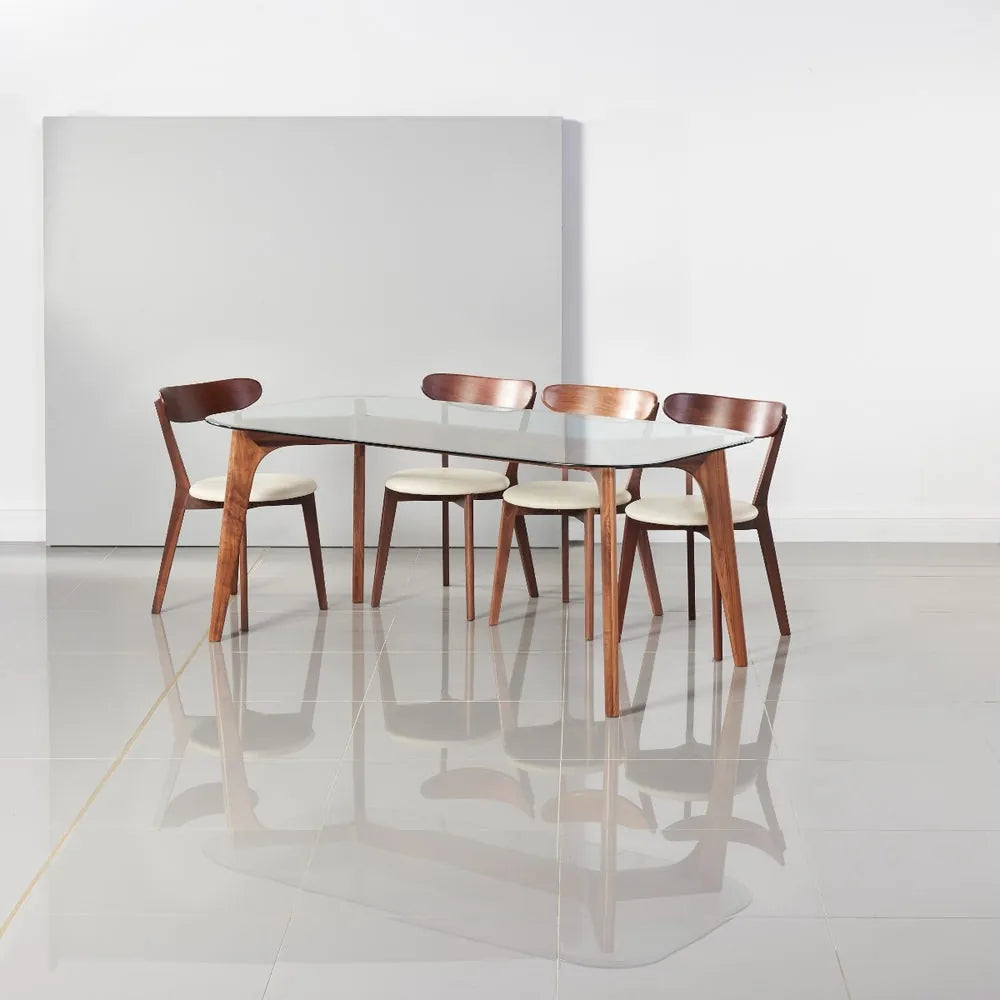 Hilda Dining Table 71" x 35" Solid American Walnut