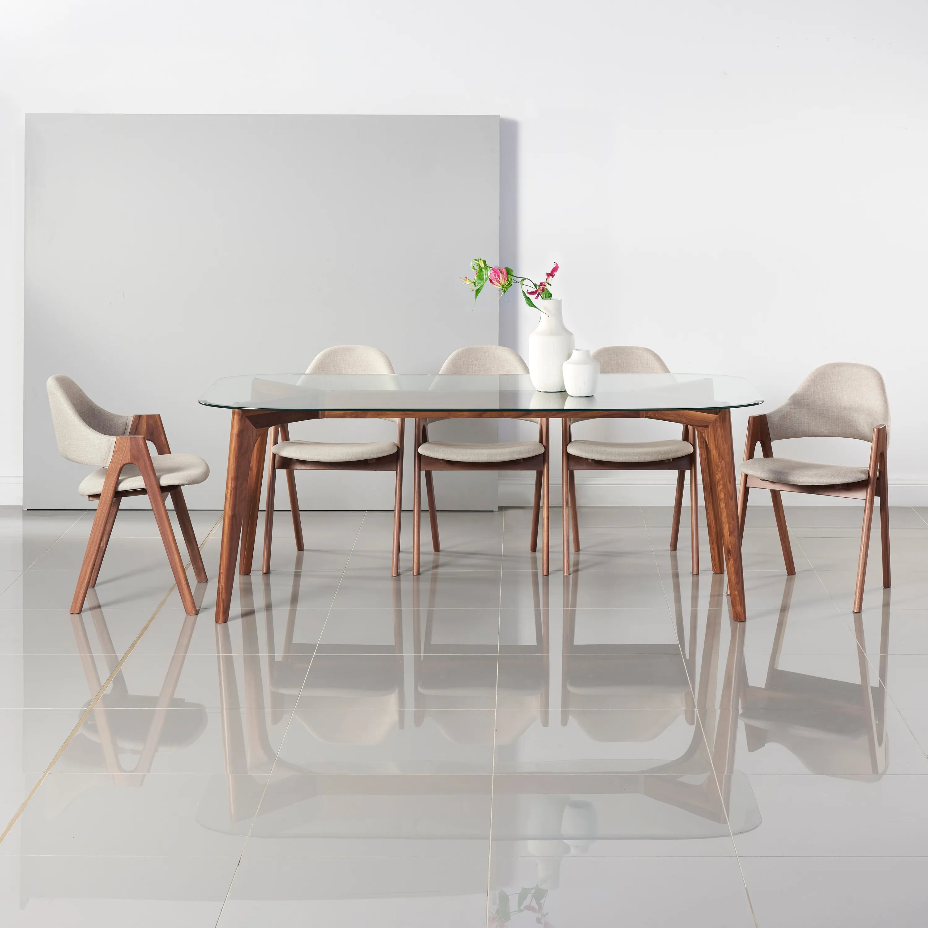 Hilda Dining Table 79" x 35" Solid American Walnut