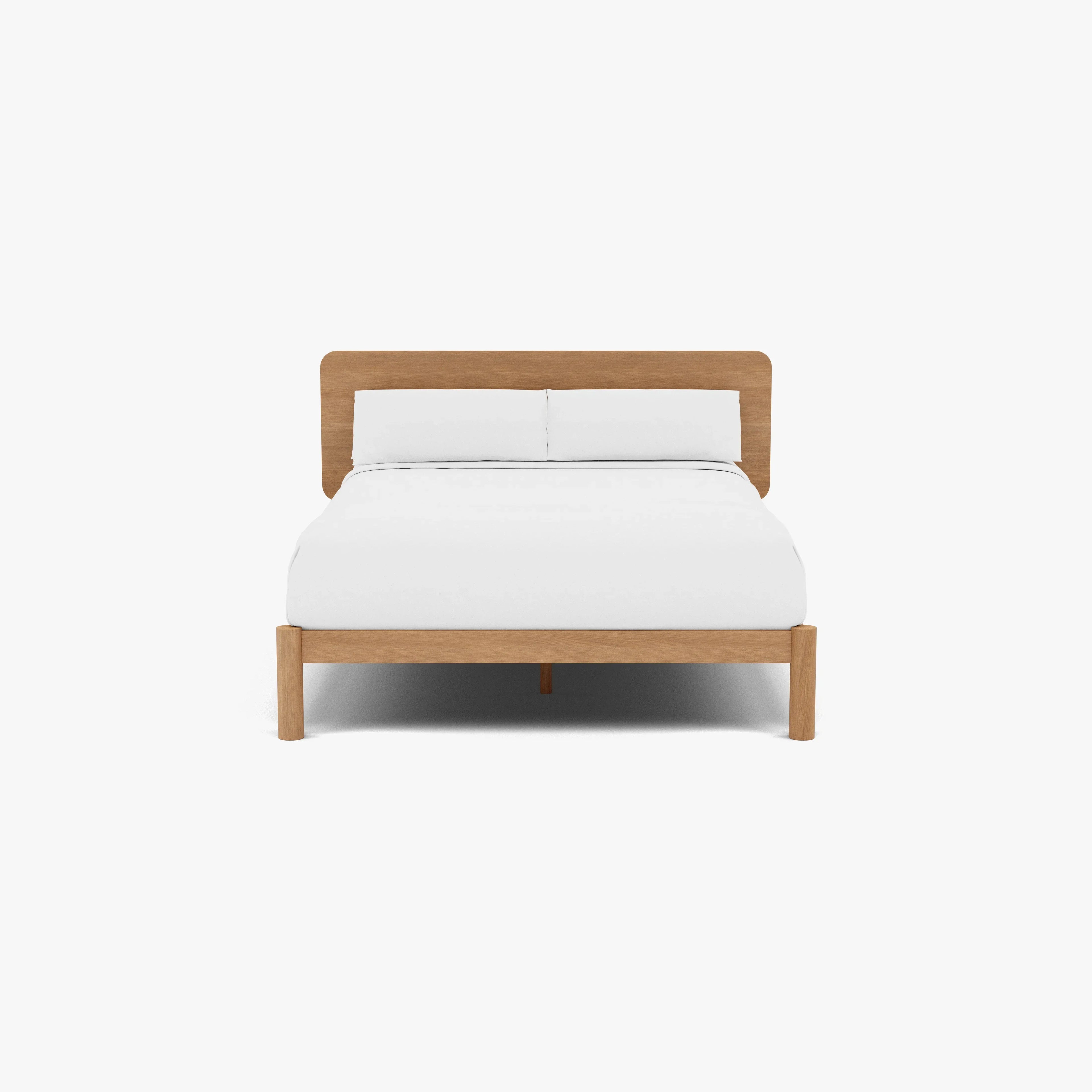 Olivia Bed Frame Rounded Headboard Queen Solid American Oak