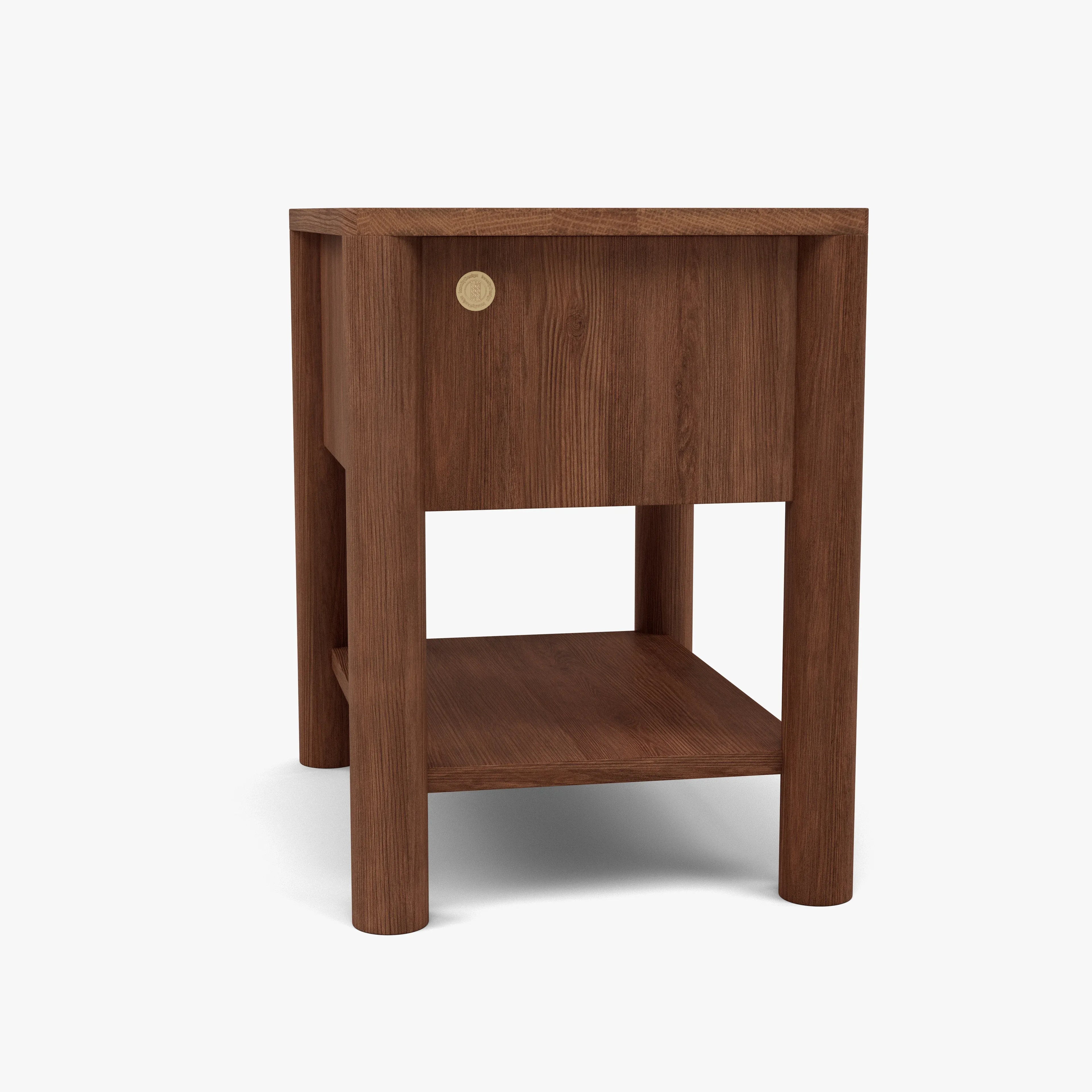 Olivia Nightstand 1 Drawer 22" x 16" Solid American Walnut