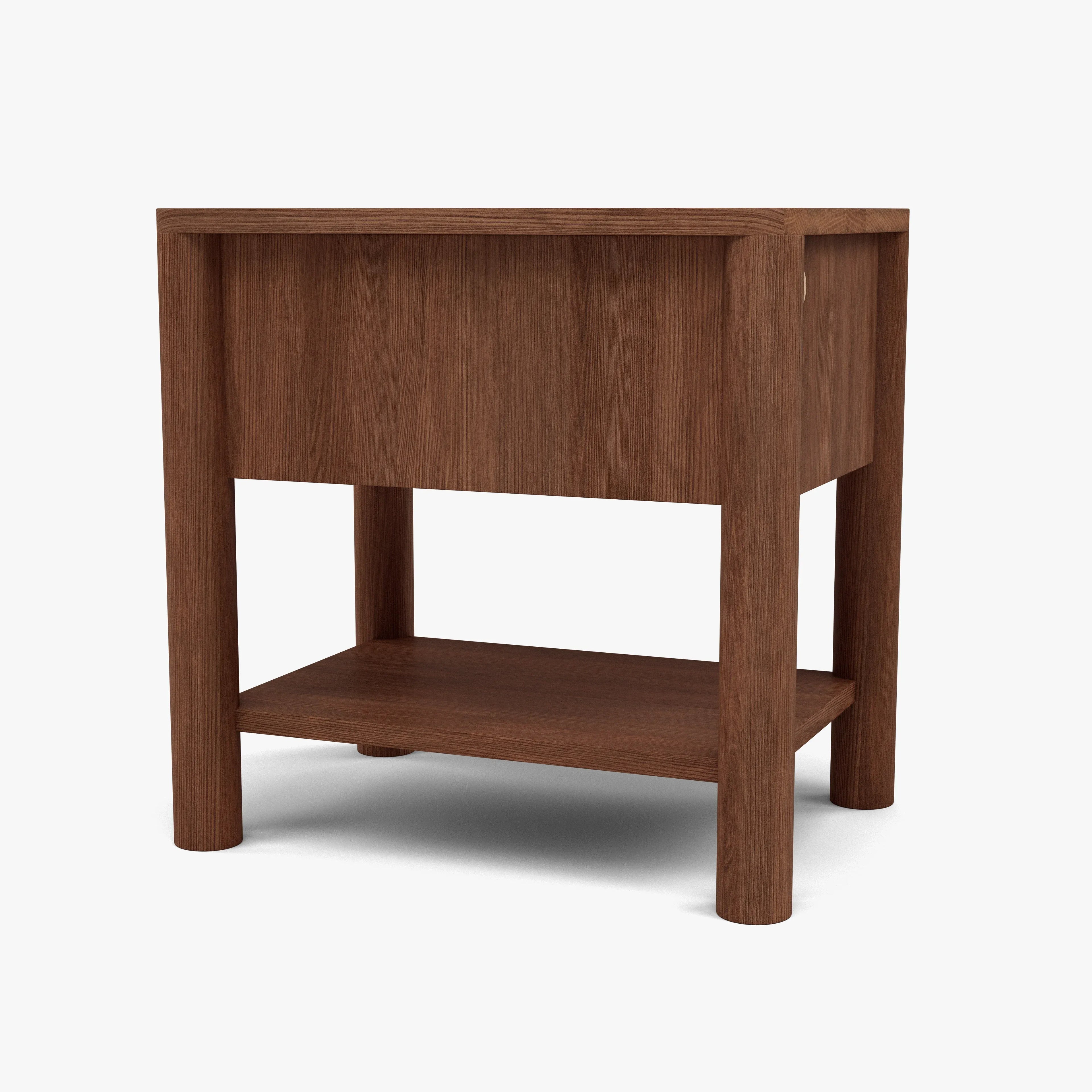Olivia Nightstand 1 Drawer 22" x 16" Solid American Walnut