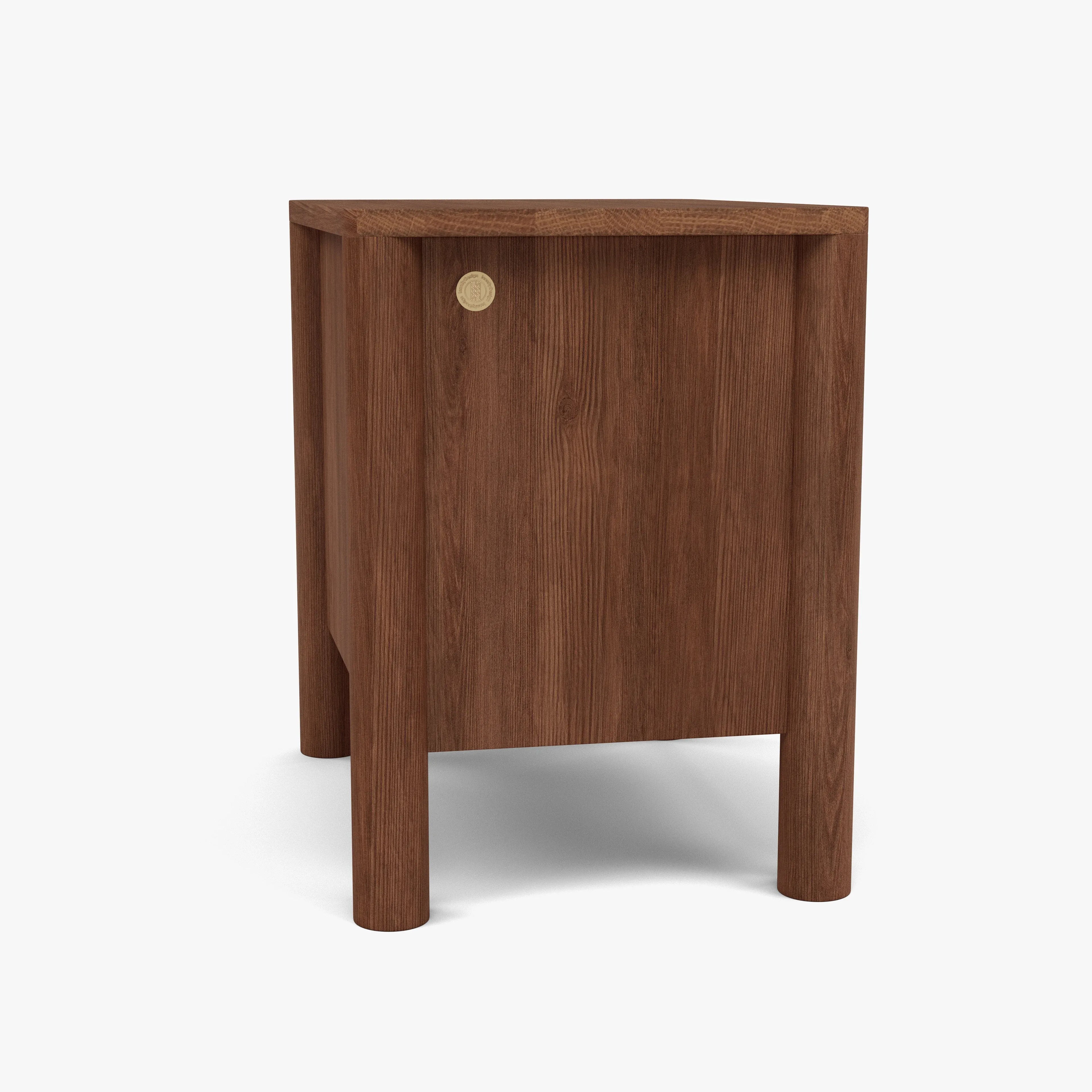 Olivia Nightstand 2 Drawers 22" x 16" Solid American Walnut