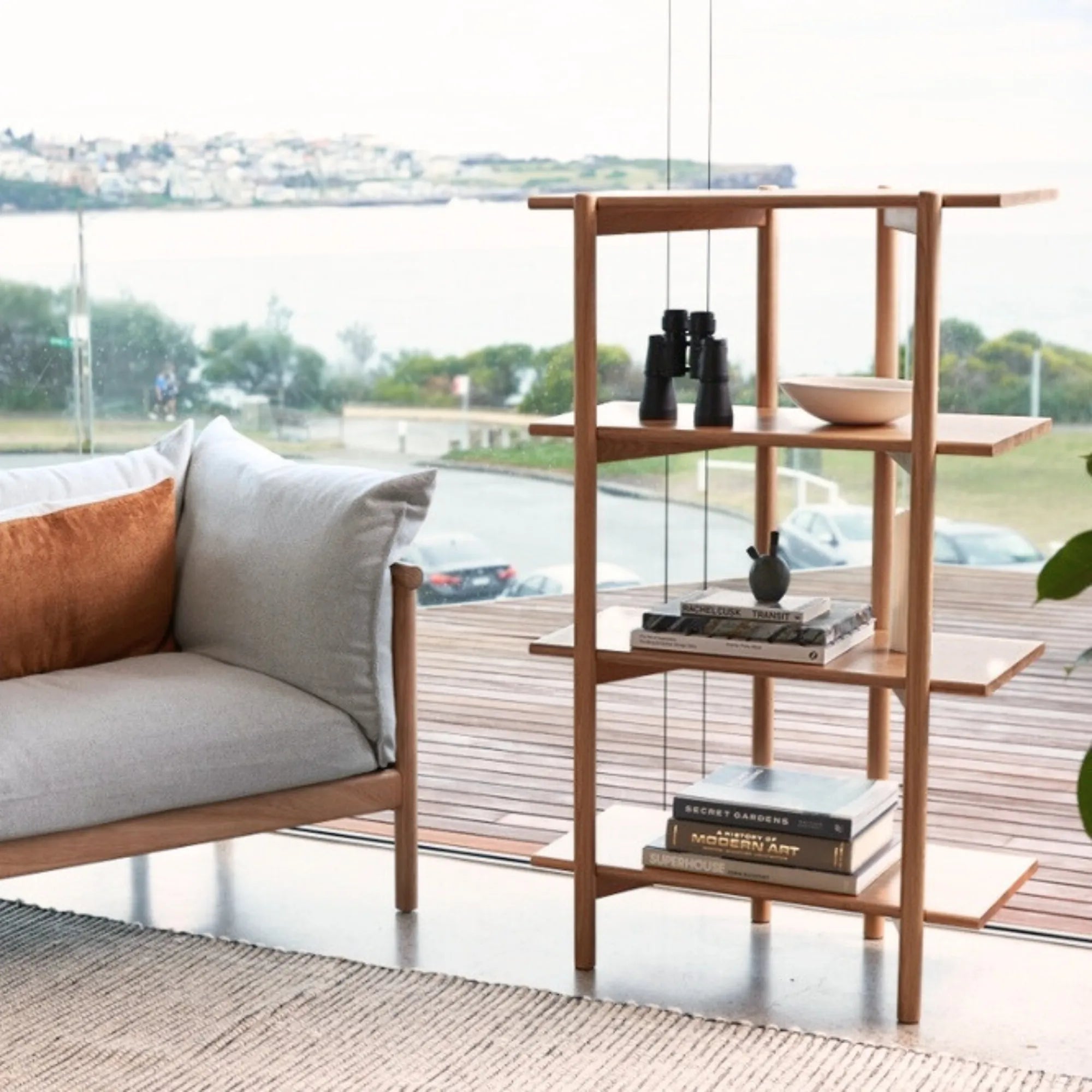 Olivia Modular Shelf Single 28" x 14" x 48" Solid American Oak