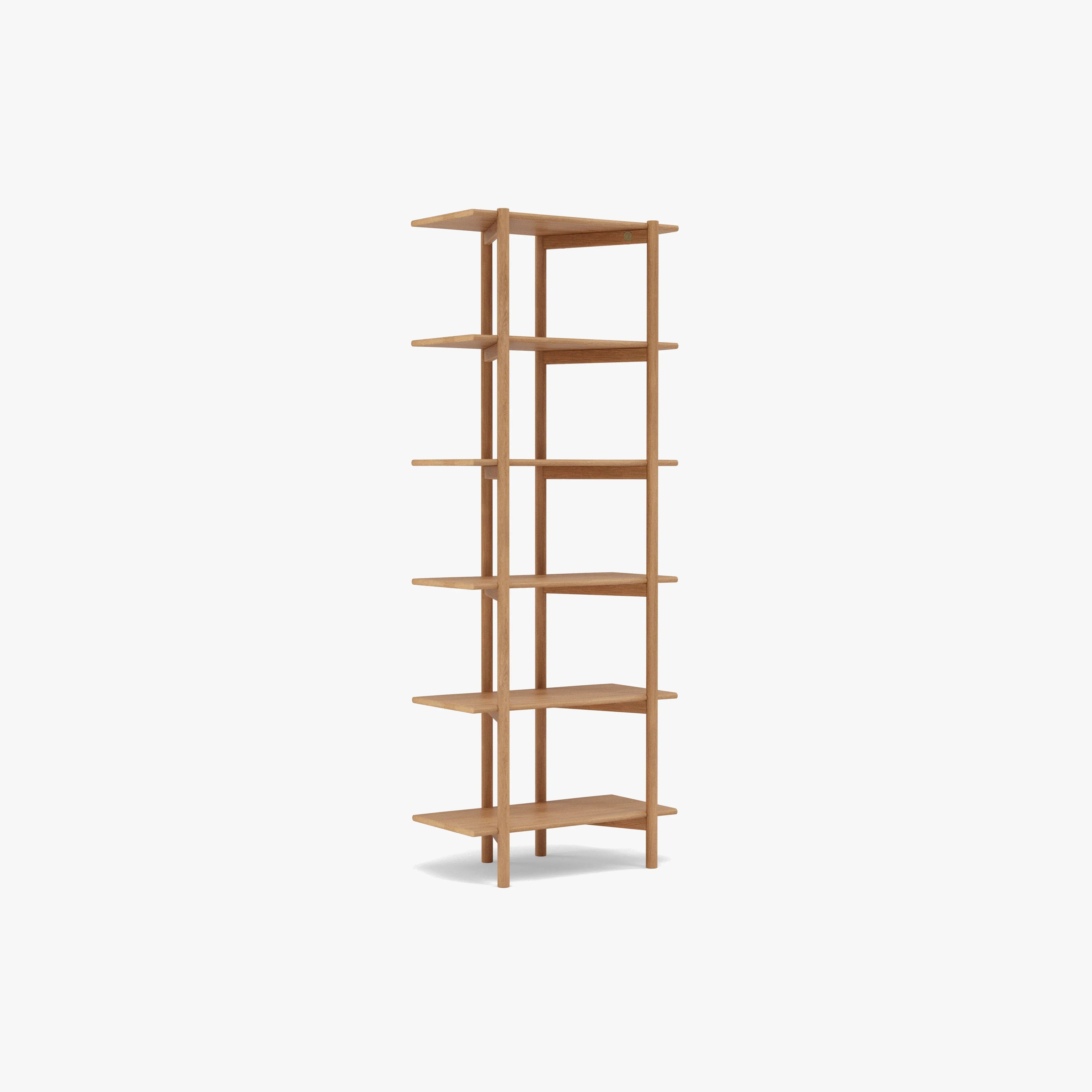 Olivia Modular Shelf Single 28" x 14" x 76" Solid American Oak