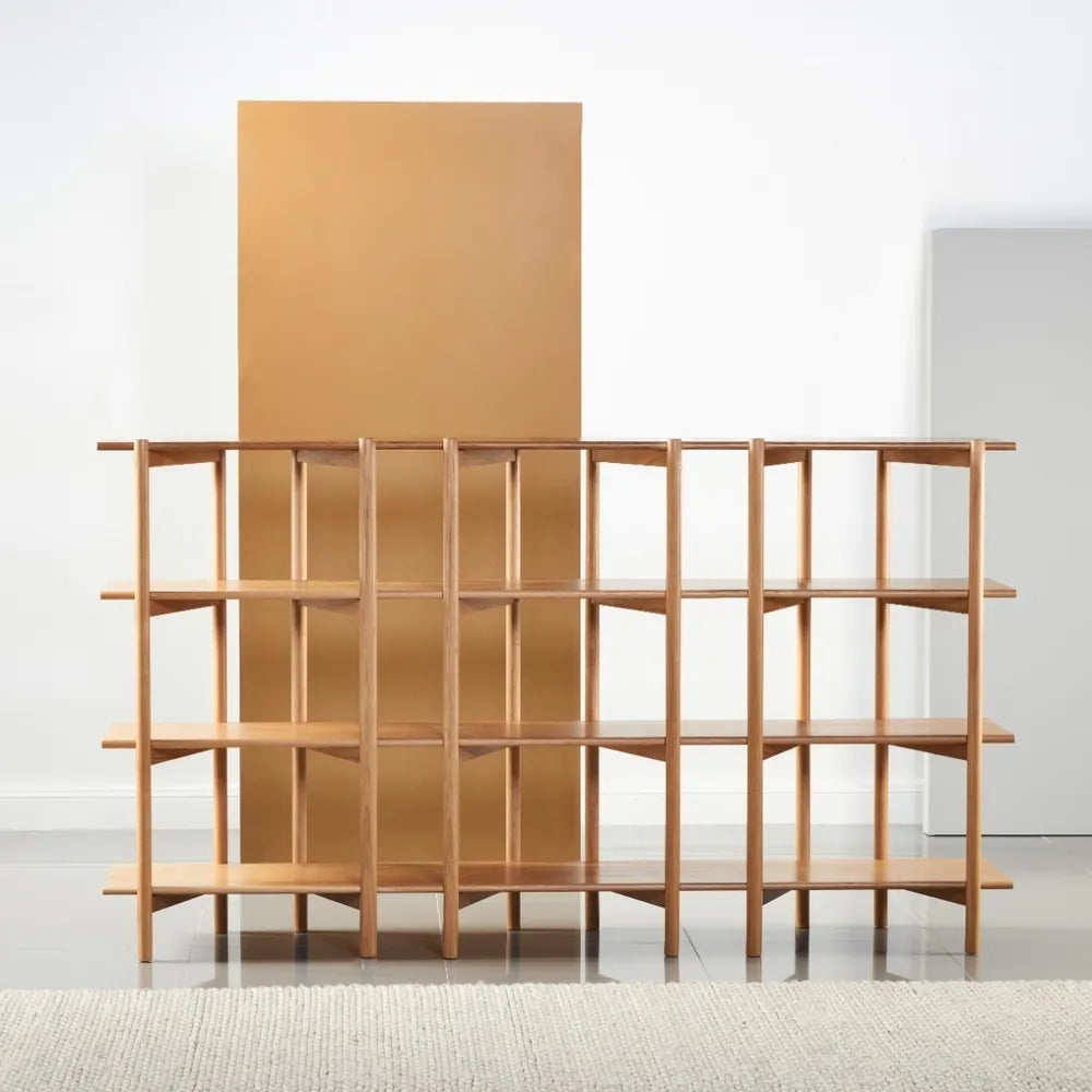 Olivia Modular Shelf Triple 85" x 14" x 48" Solid American Oak