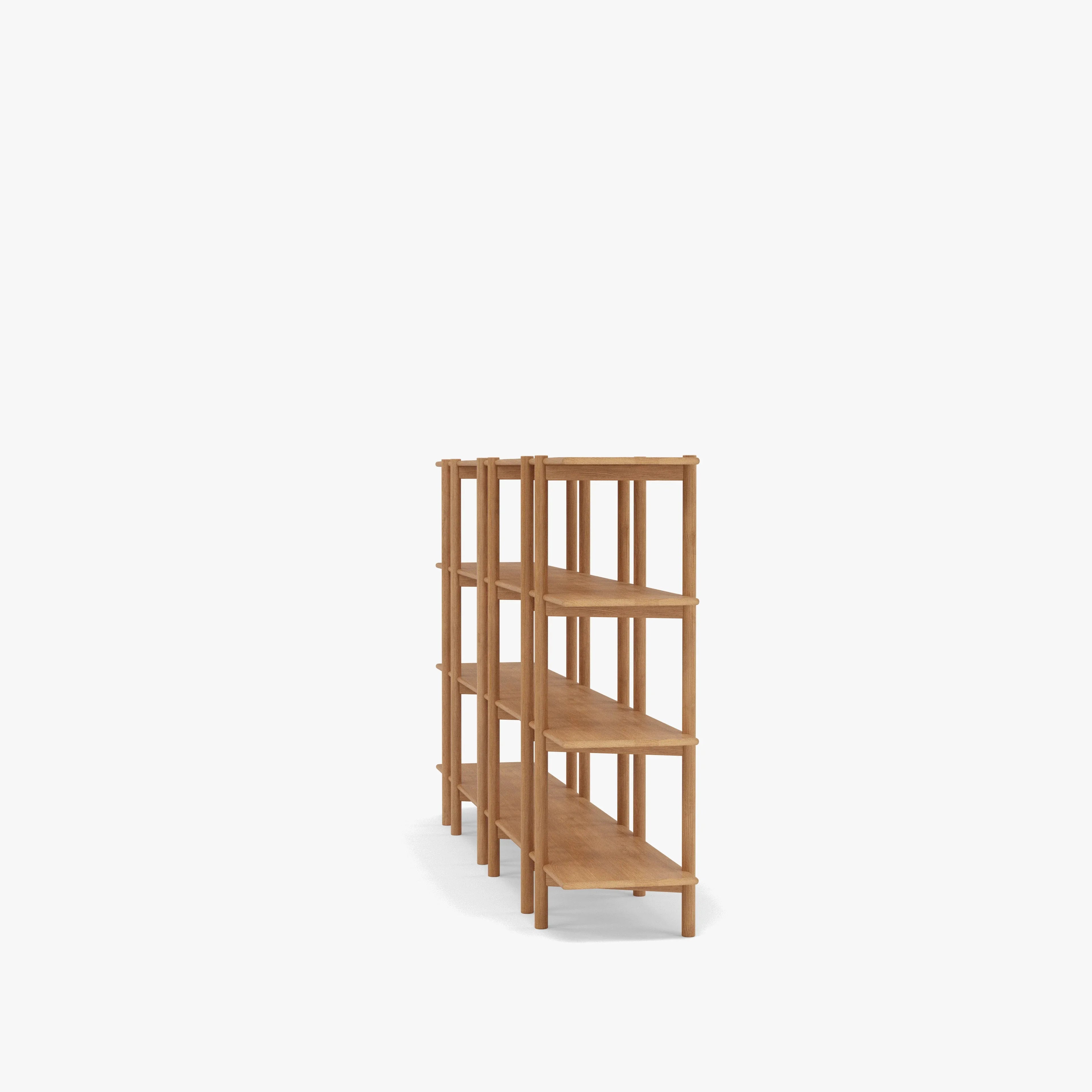 Olivia Modular Shelf Triple 85" x 14" x 48" Solid American Oak