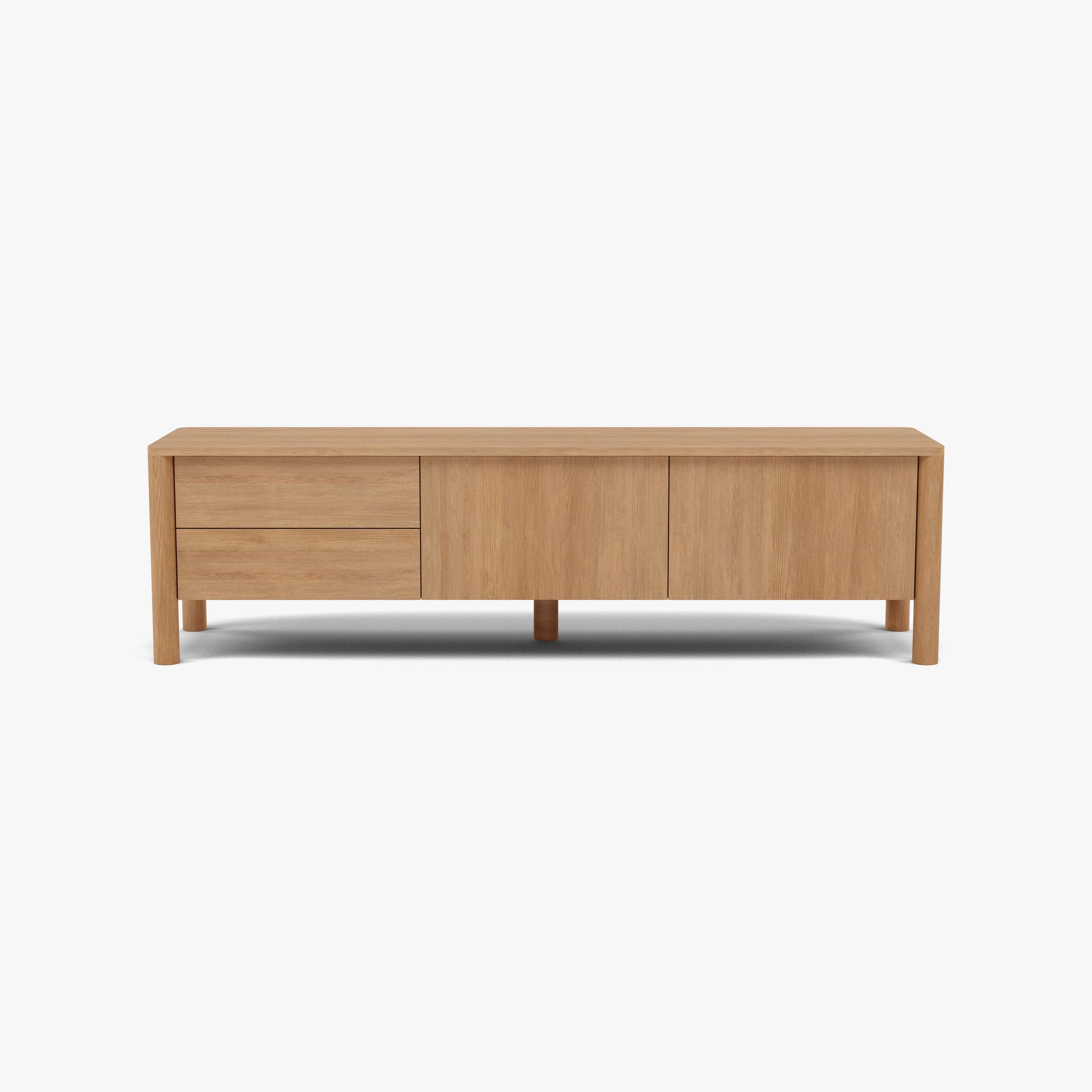 Olivia TV and Media Console 71" x 18" Solid American Oak
