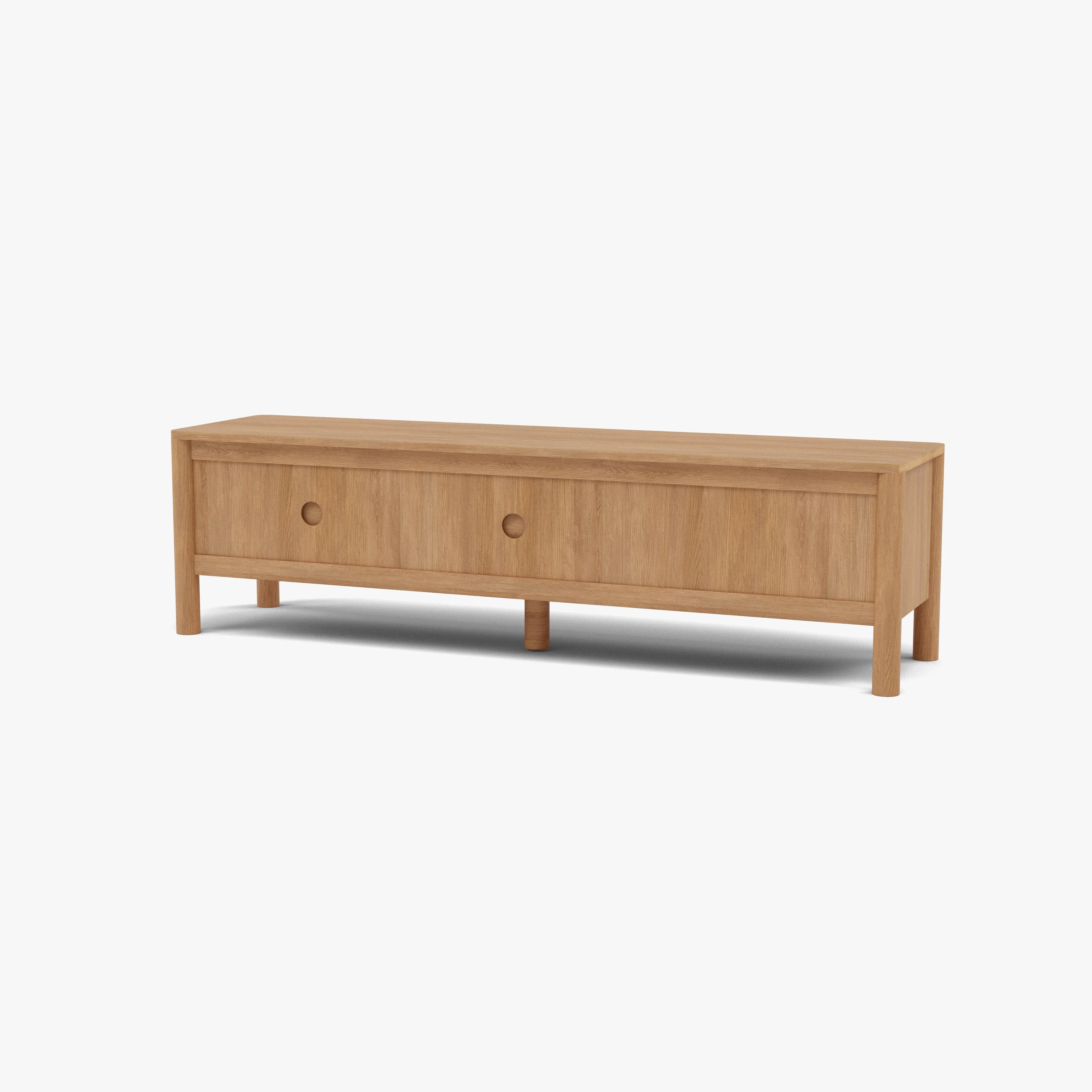 Olivia TV and Media Console 71" x 18" Solid American Oak