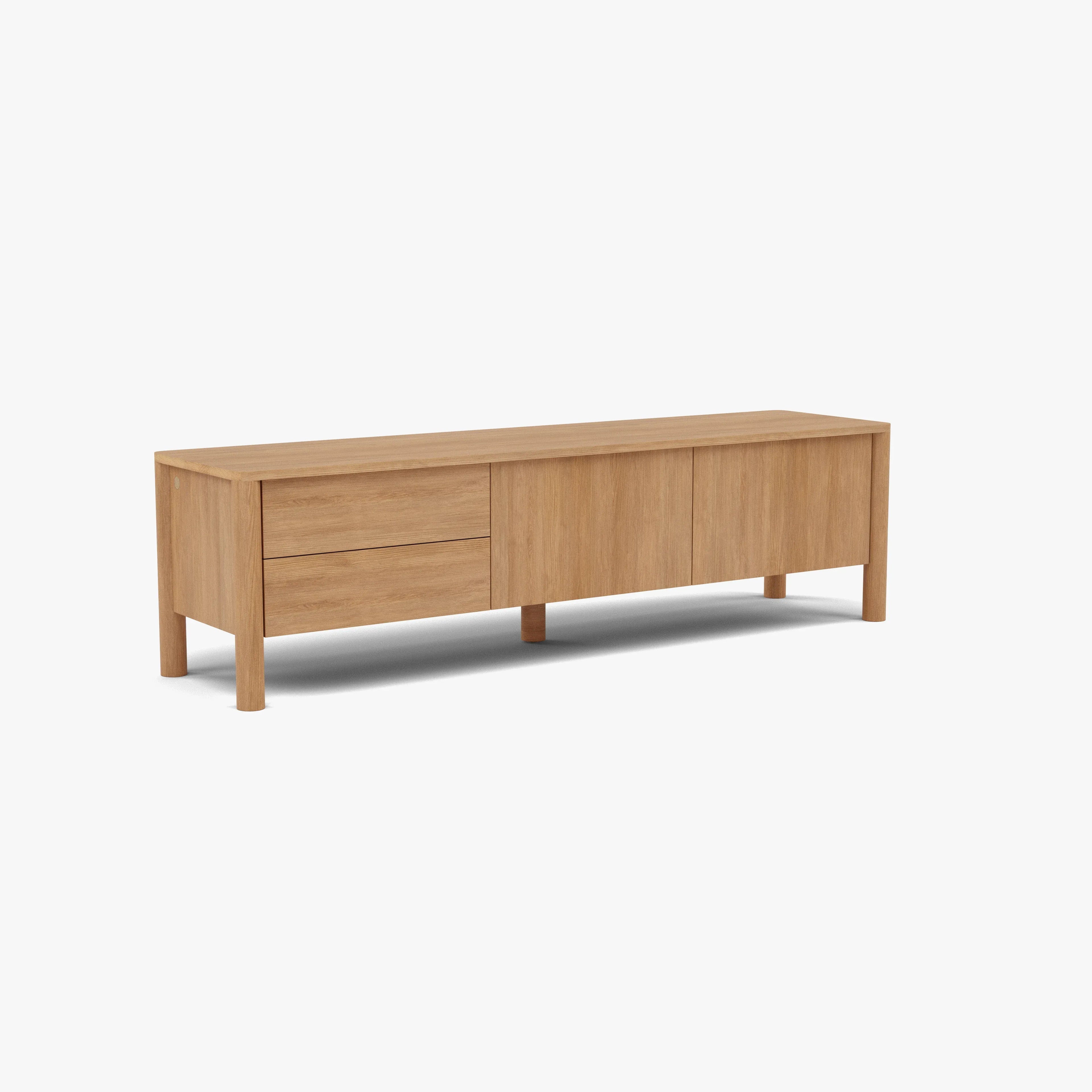 Olivia TV and Media Console 71" x 18" Solid American Oak