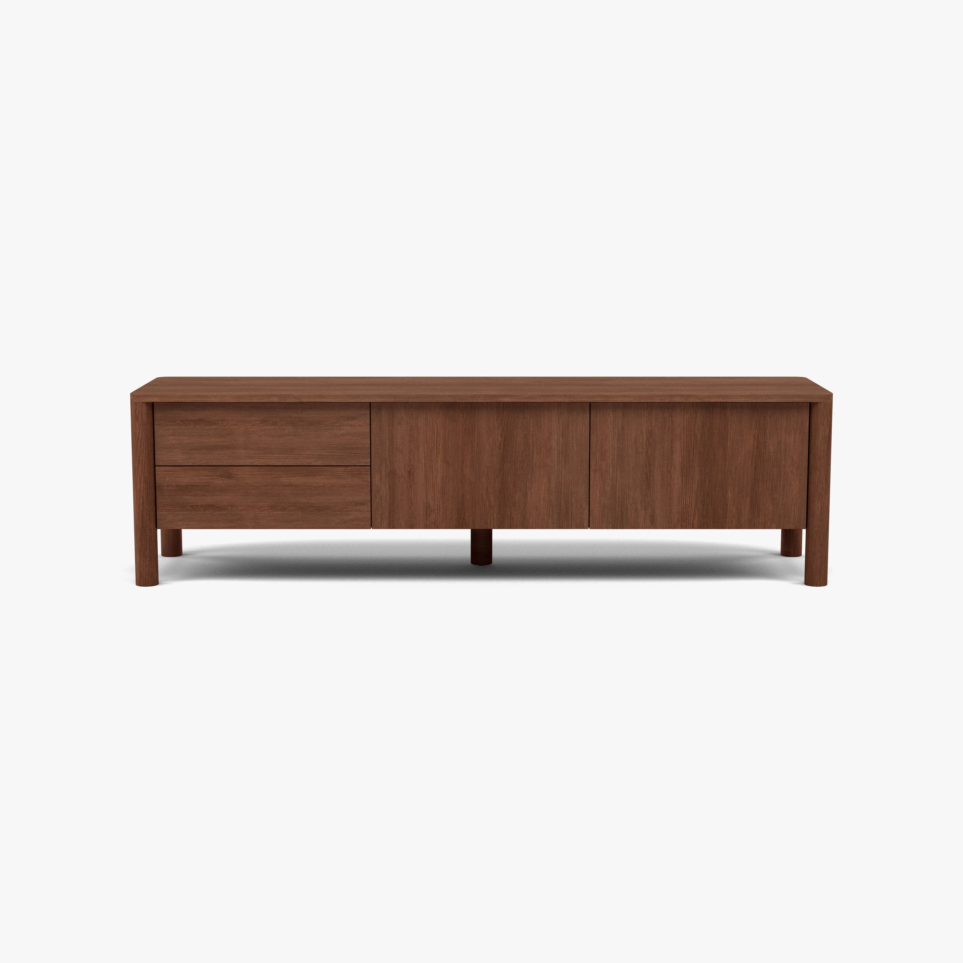 Olivia TV and Media Console 71" x 18" Solid American Walnut