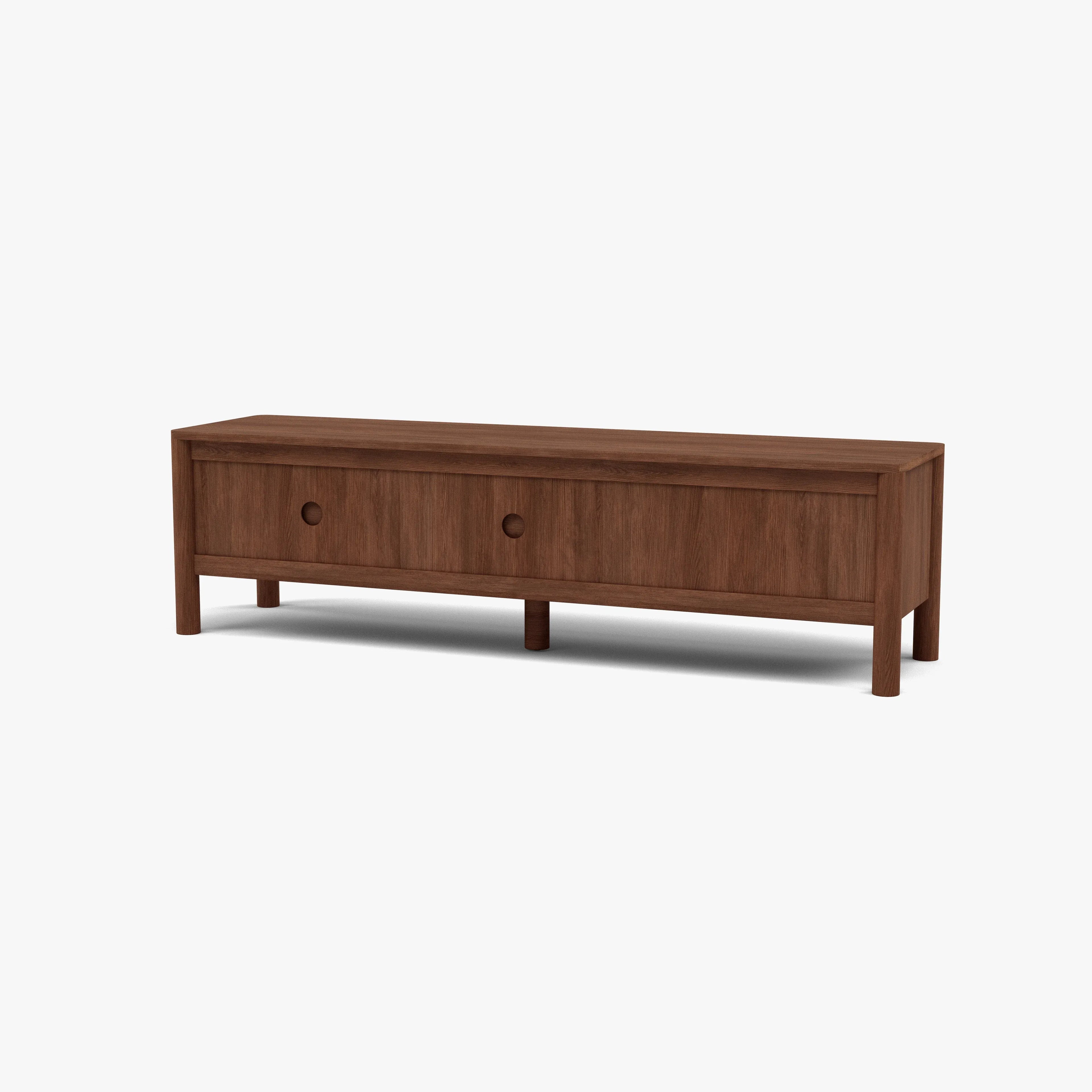 Olivia TV and Media Console 71" x 18" Solid American Walnut