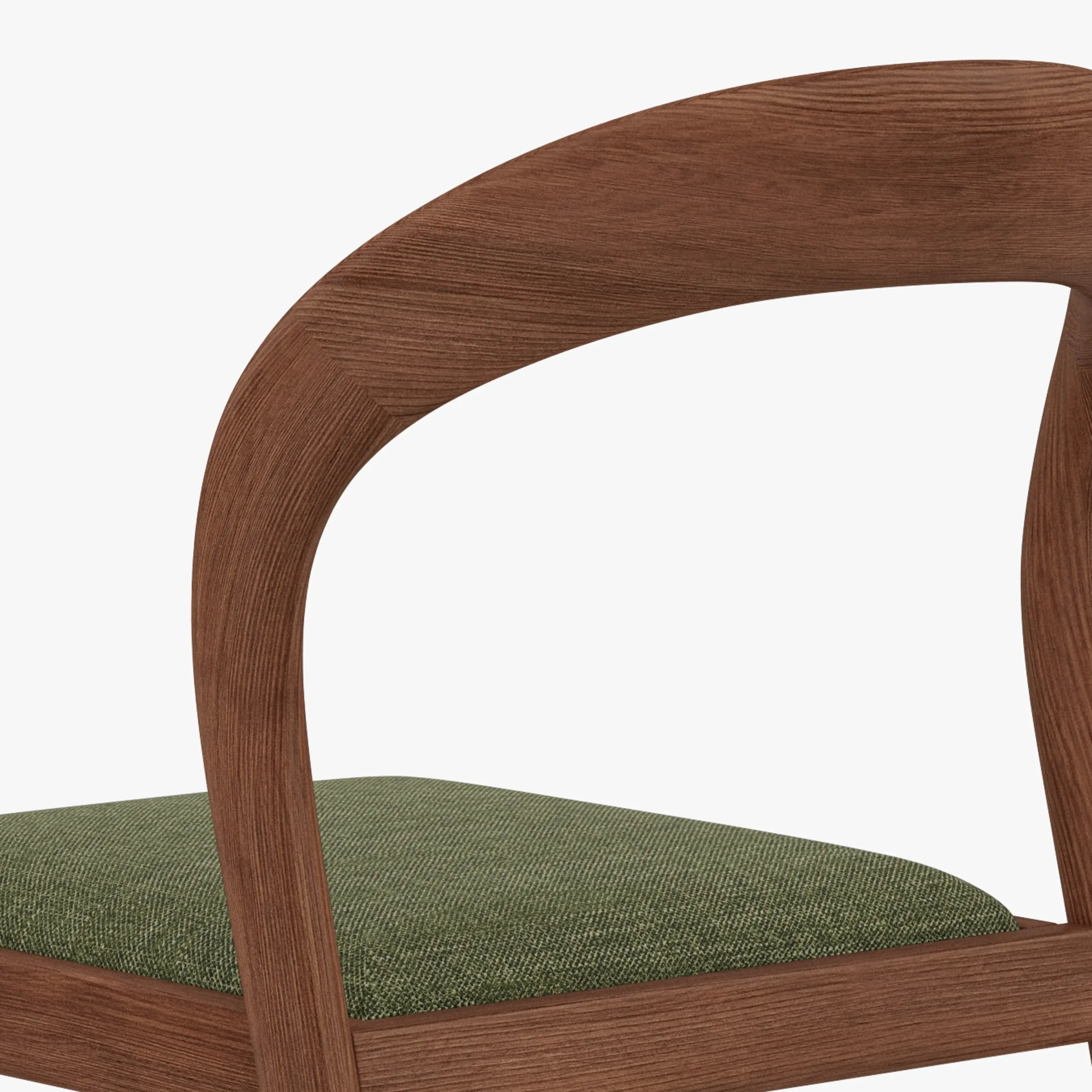 Sara Counter Stool Aloe Green Fabric Solid American Walnut