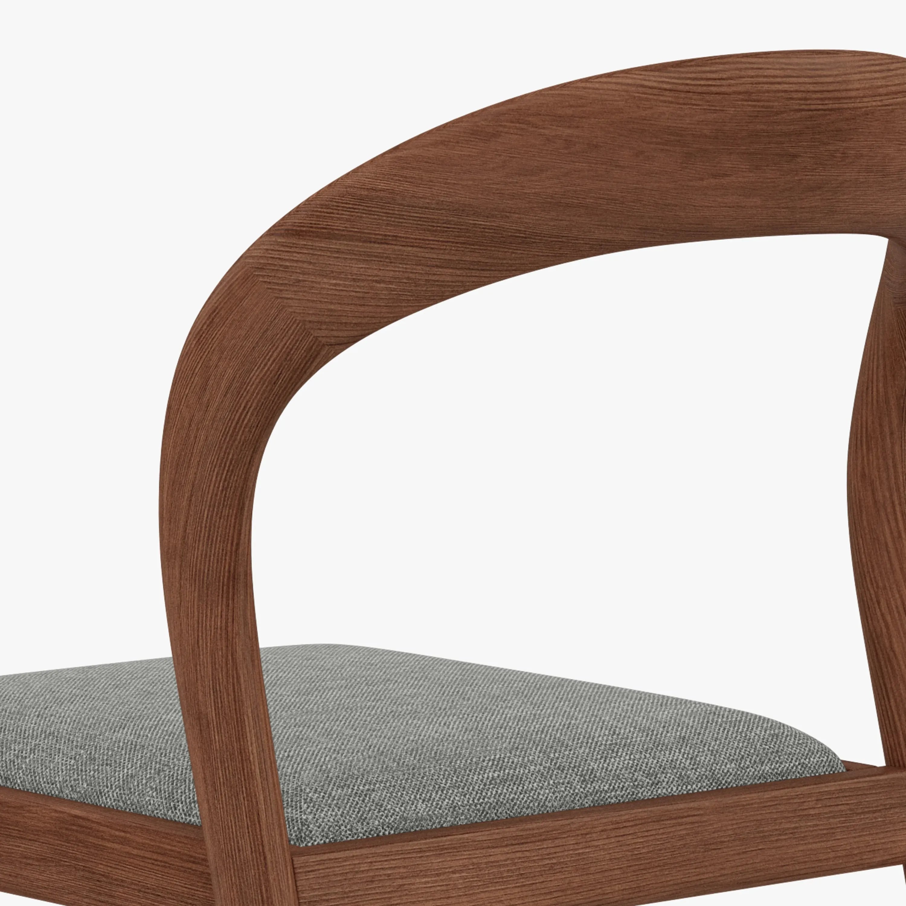 Sara Counter Stool Pewter Gray Fabric Solid American Walnut