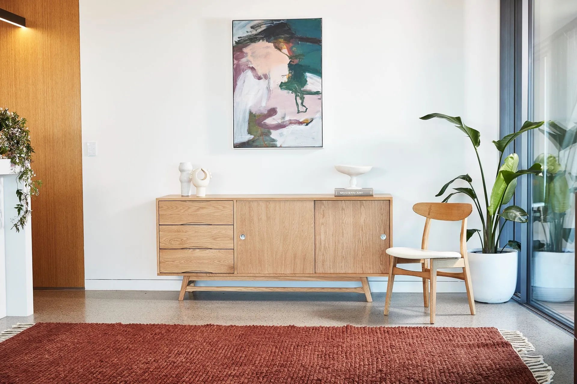 Svend Sideboard 71" x 18" Solid American Oak