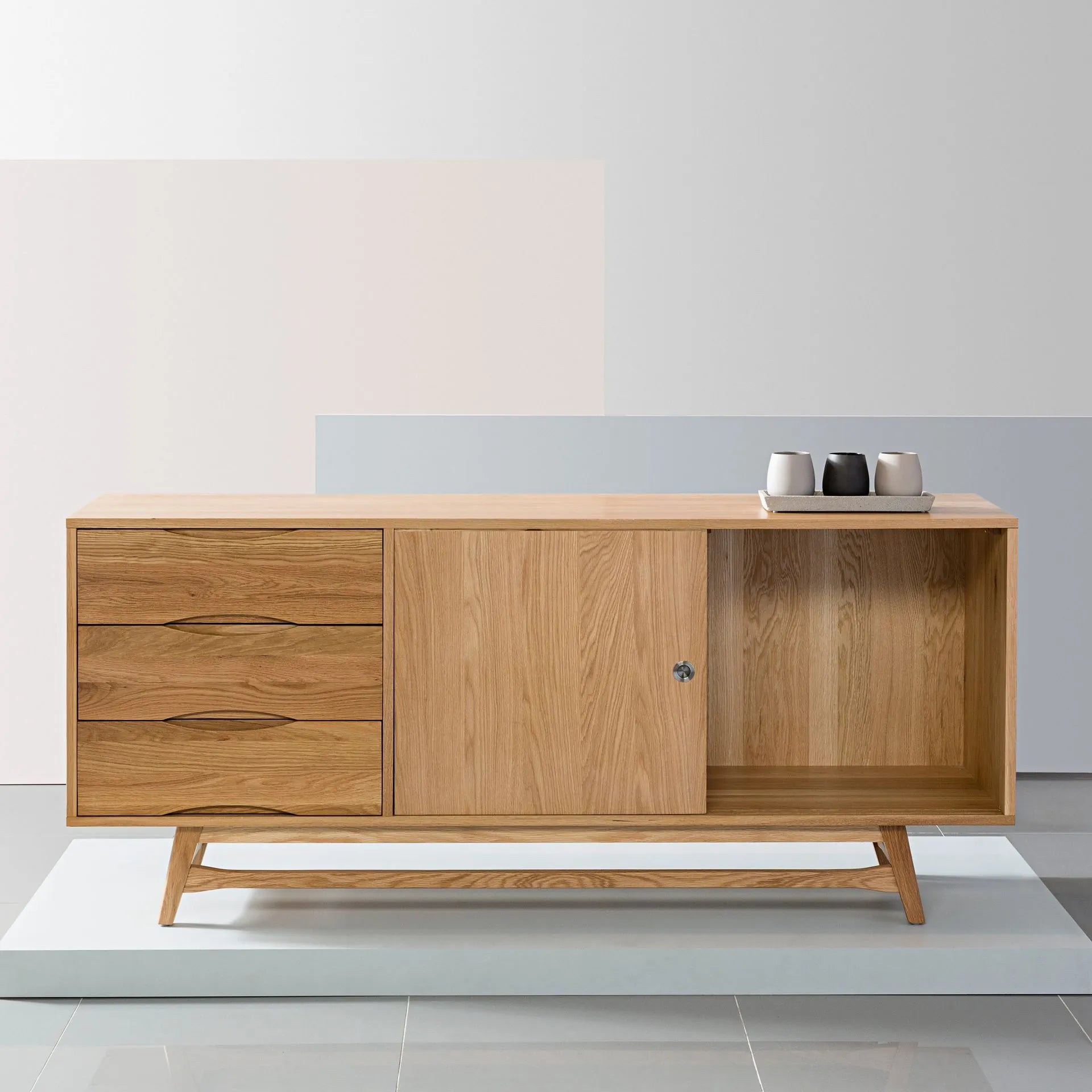 Svend Sideboard 71" x 18" Solid American Oak