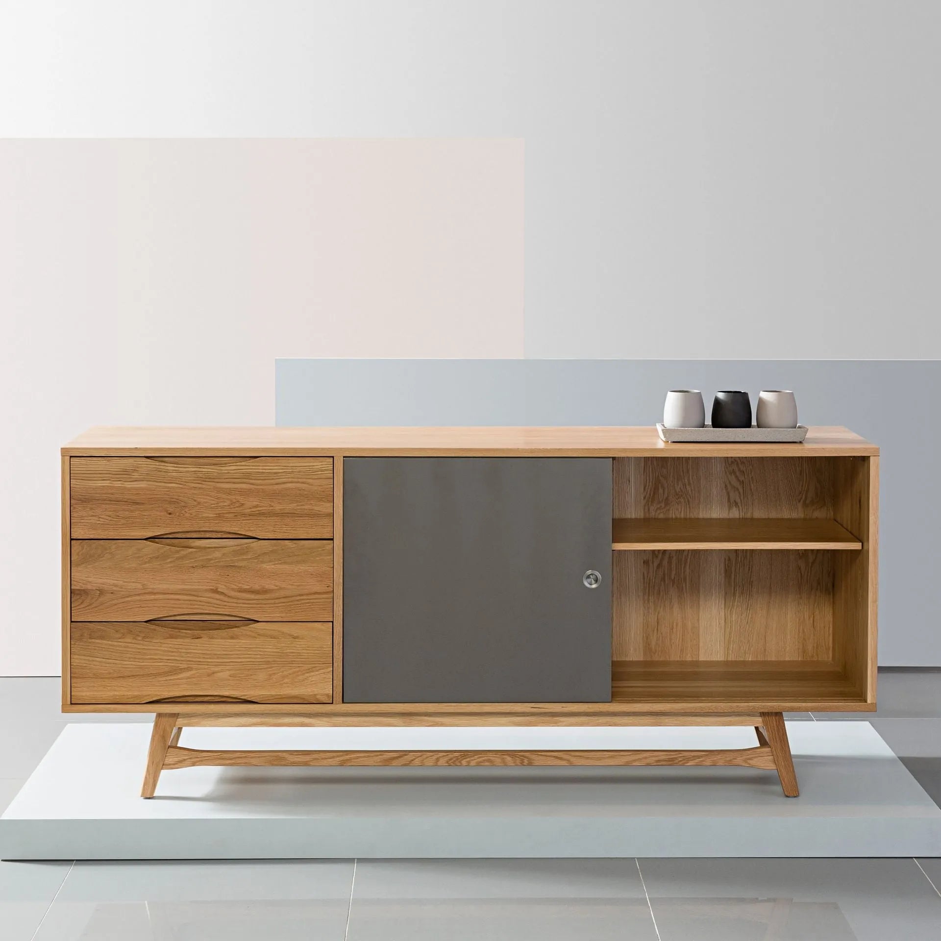 Svend Sideboard 71" x 18" Solid American Oak