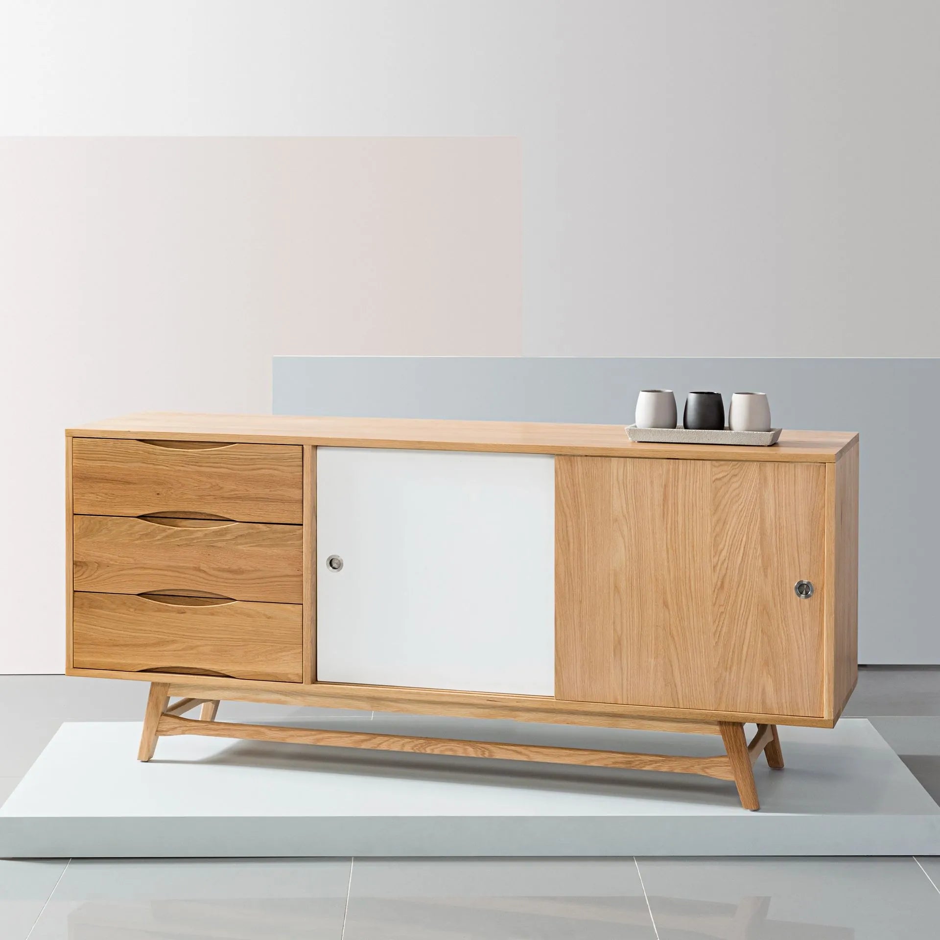 Svend Sideboard 71" x 18" Solid American Oak