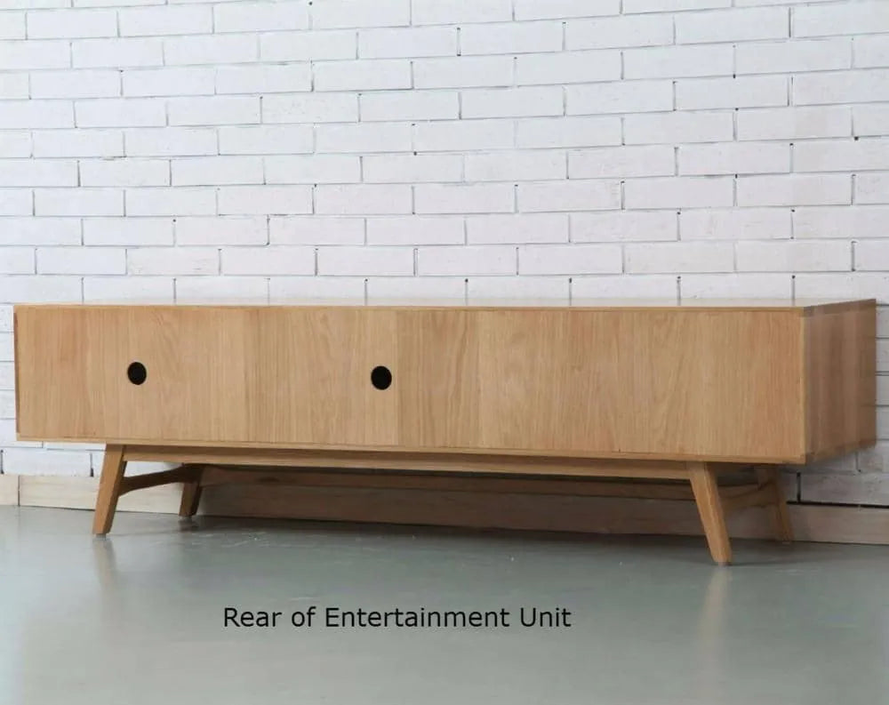Svend TV and Media Console 71" x 18" Solid American Oak