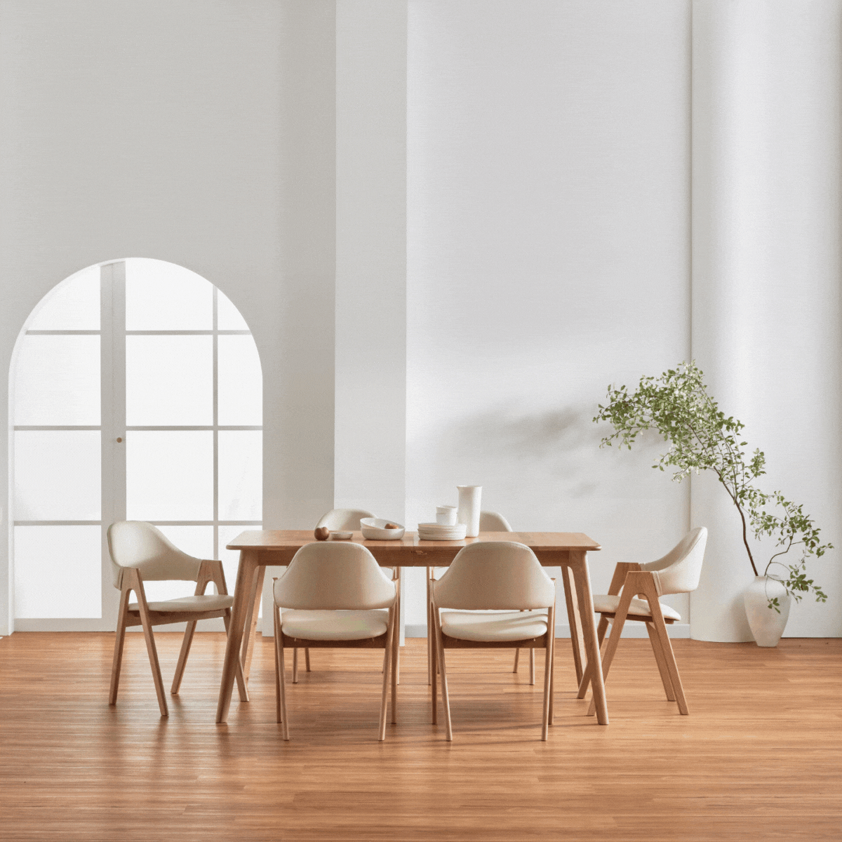 Magnus Extendable Dining Table - 63-79" x 35" in Solid American Oak