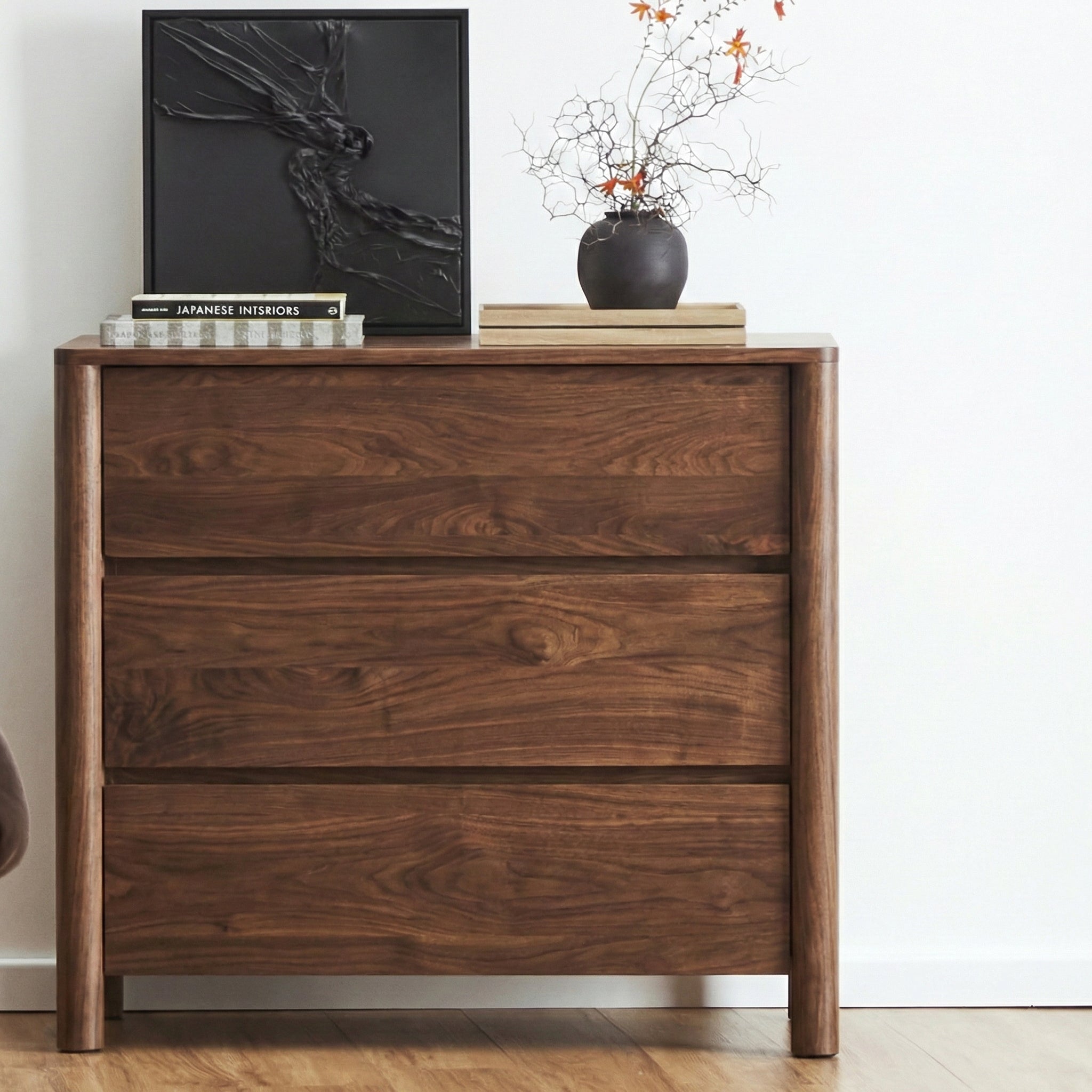 SAVE 40% Olivia Dresser - 3 Drawers in Solid American Walnut - IconByDesign