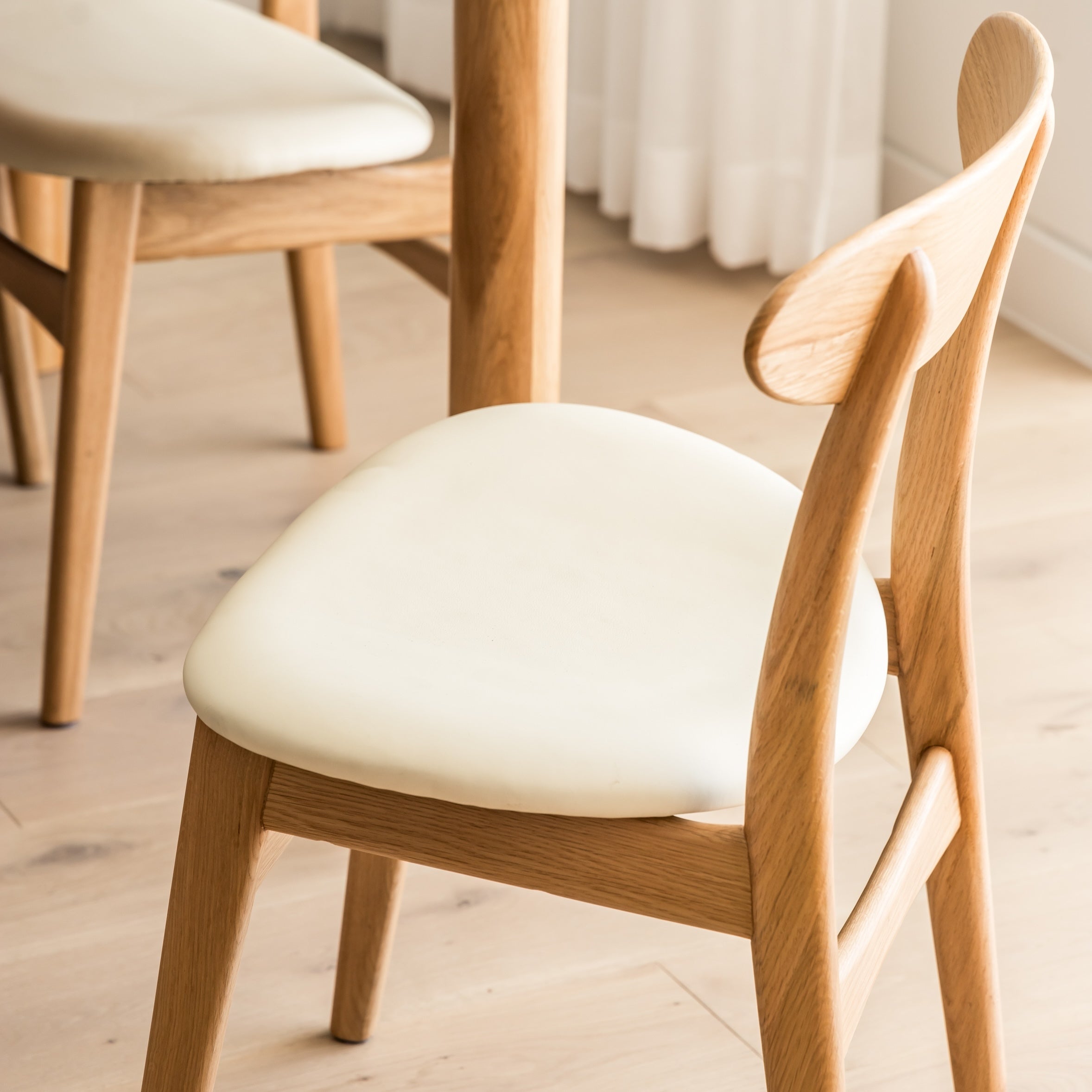 Dining Chairs with Leather Seating