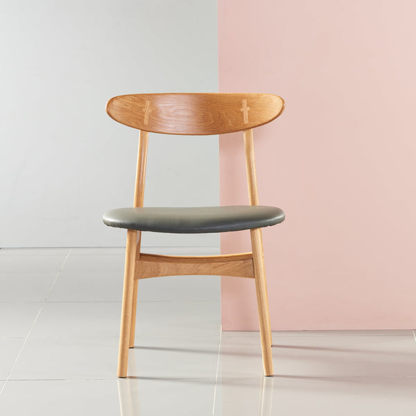 Magnus Dining Chair - Leather - Solid Oak | OS1109