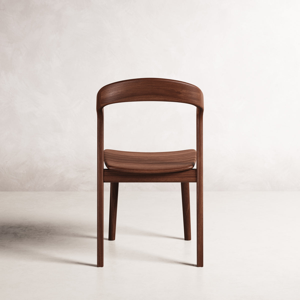 Eva Dining Chair - Solid American Walnut with Solid Seat | 360 View - Frame 16