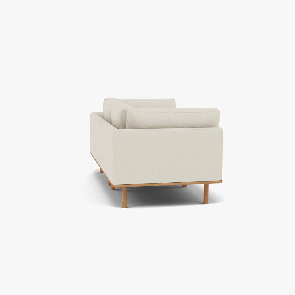Anika Modular Sofa 2-Seater Bone White Fabric Solid American Oak