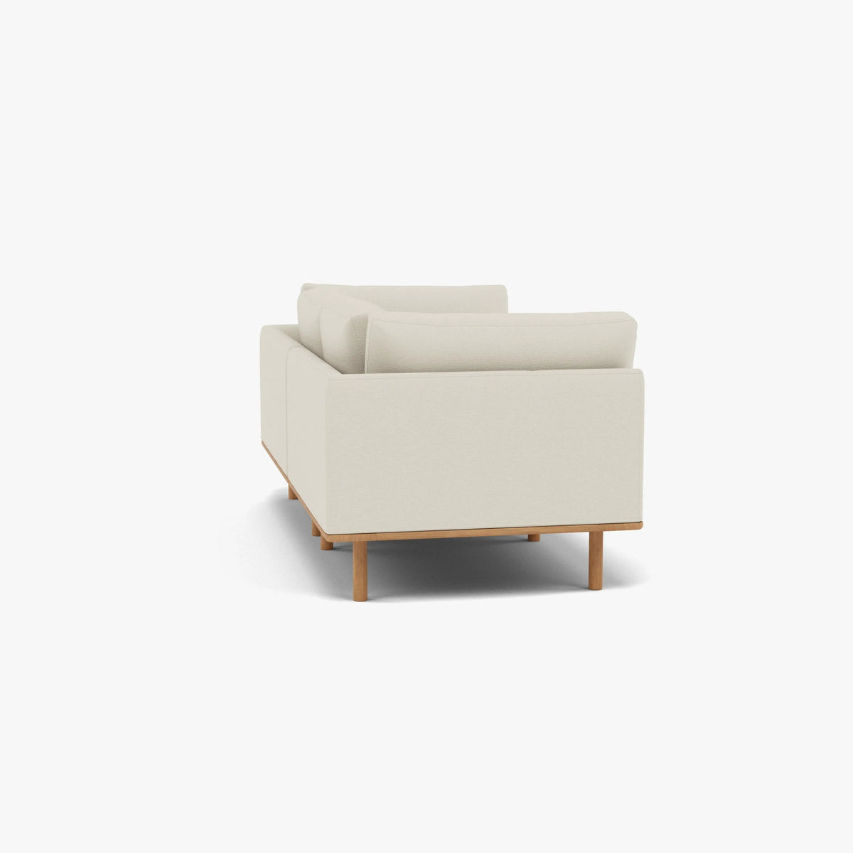 Anika Modular Sofa 2-Seater Bone White Fabric Solid American Oak