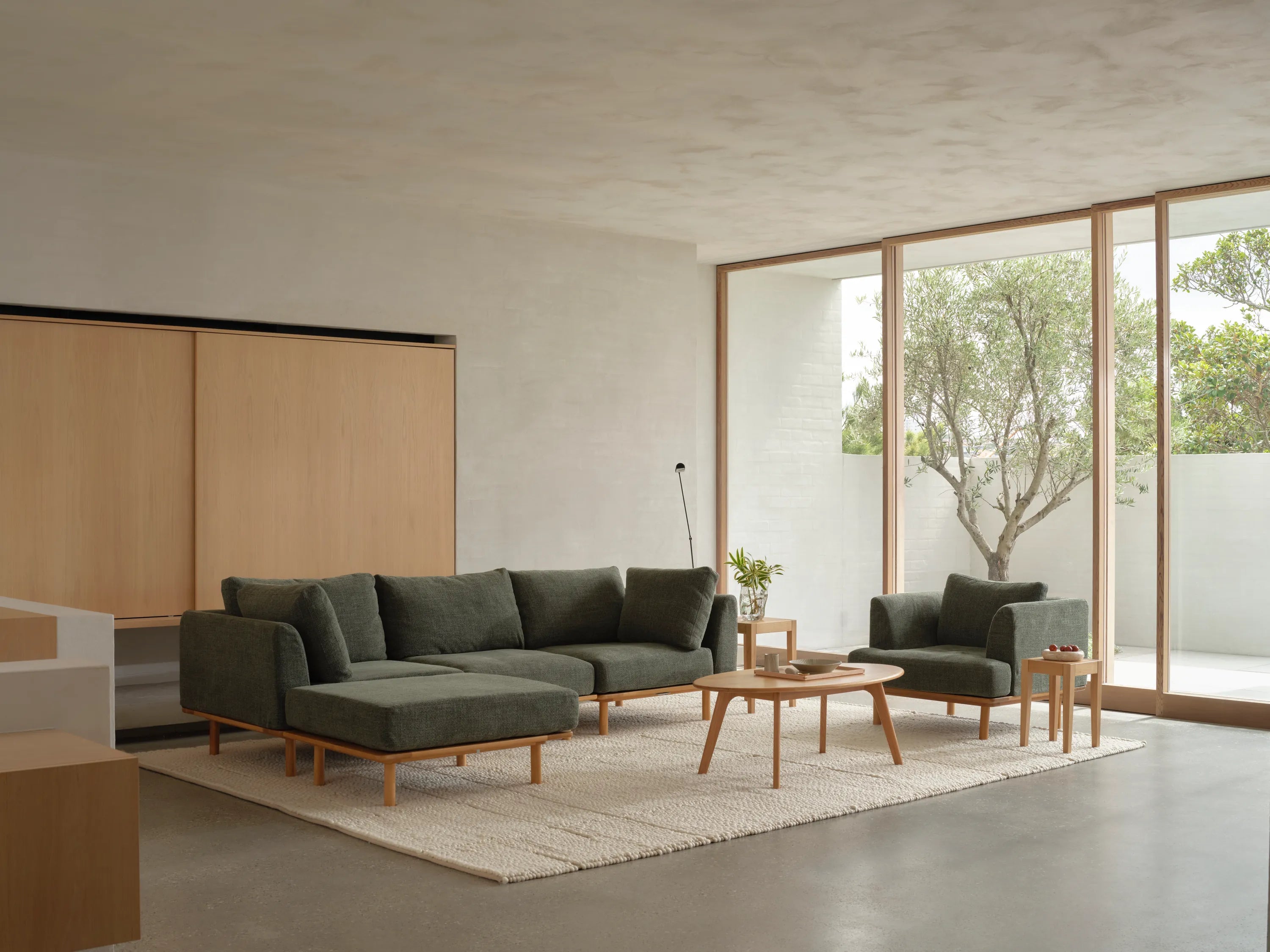 Anika Modular Sofa Solid American Oak