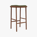 Anton Counter Stool Aloe Green Fabric Solid American Walnut