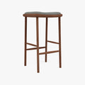 Anton Counter Stool Pewter Gray Fabric Solid American Walnut