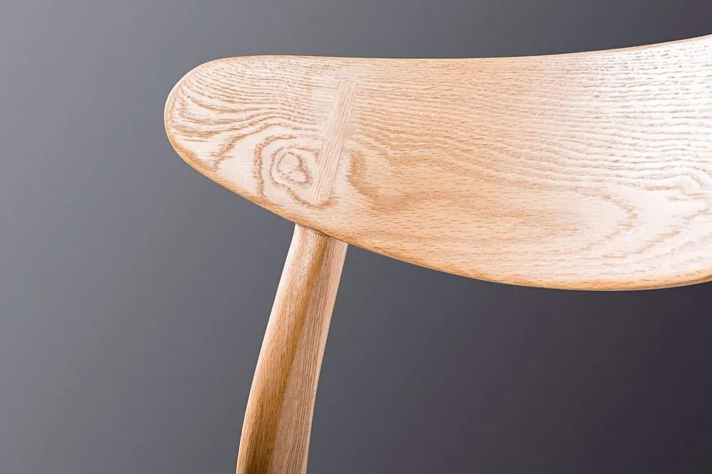 Magnus Dining Chair Black Leather Solid American Oak