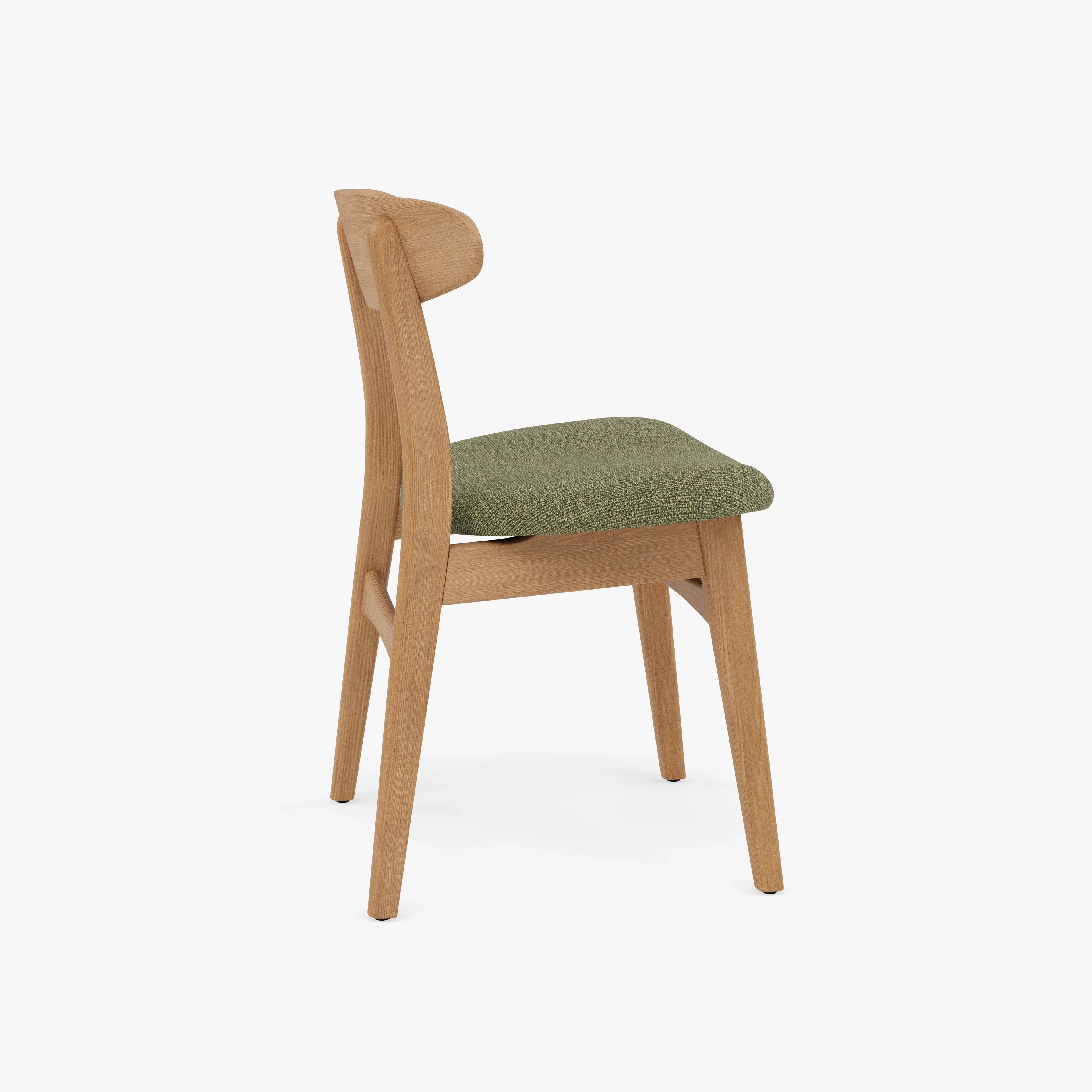 Magnus Dining Chair Sage Green Fabric Solid American Oak