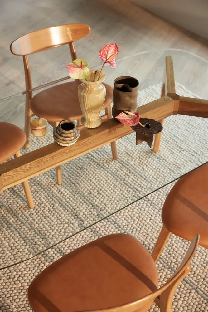 Magnus Dining Chair Tan Leather Solid American Oak