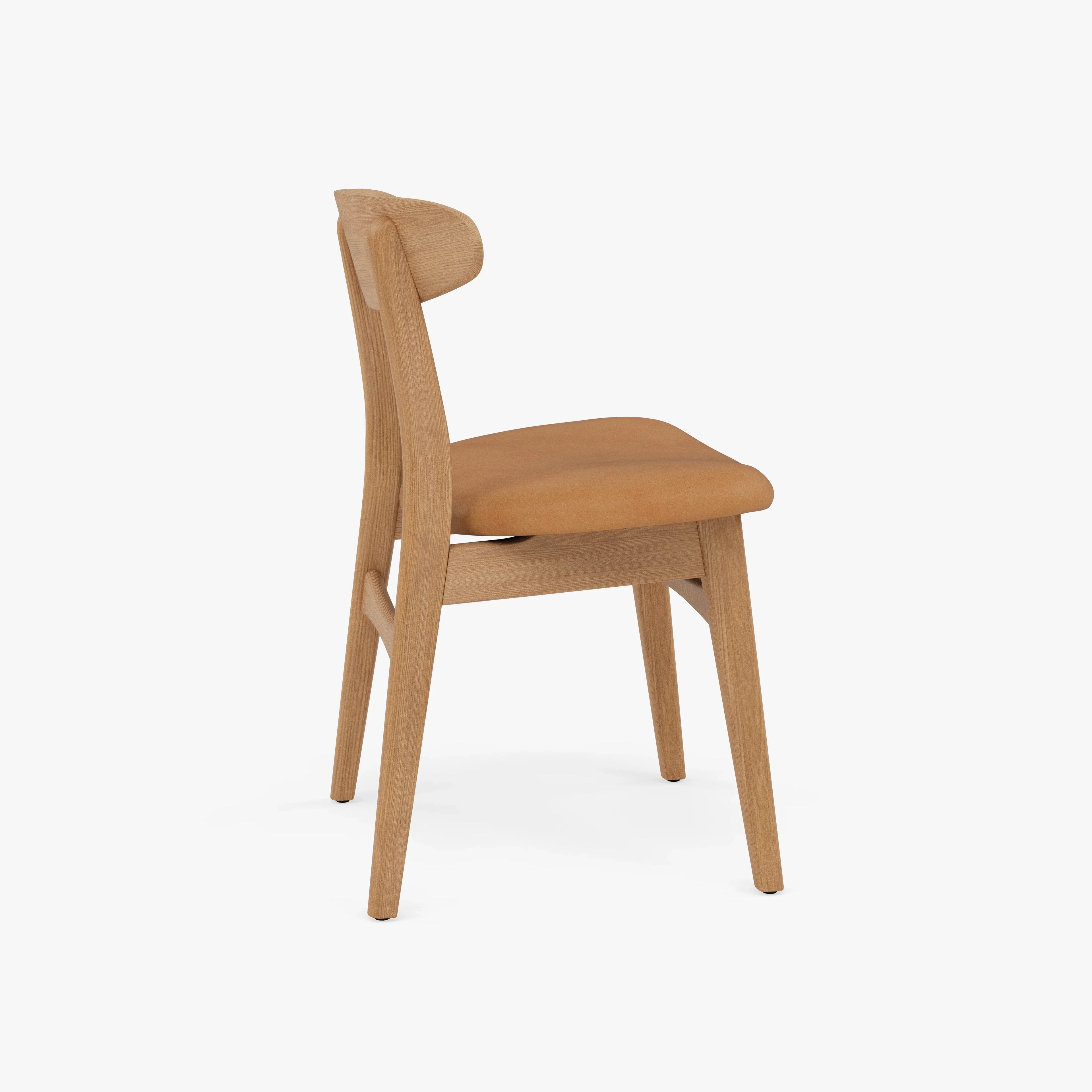 Magnus Dining Chair Tan Leather Solid American Oak