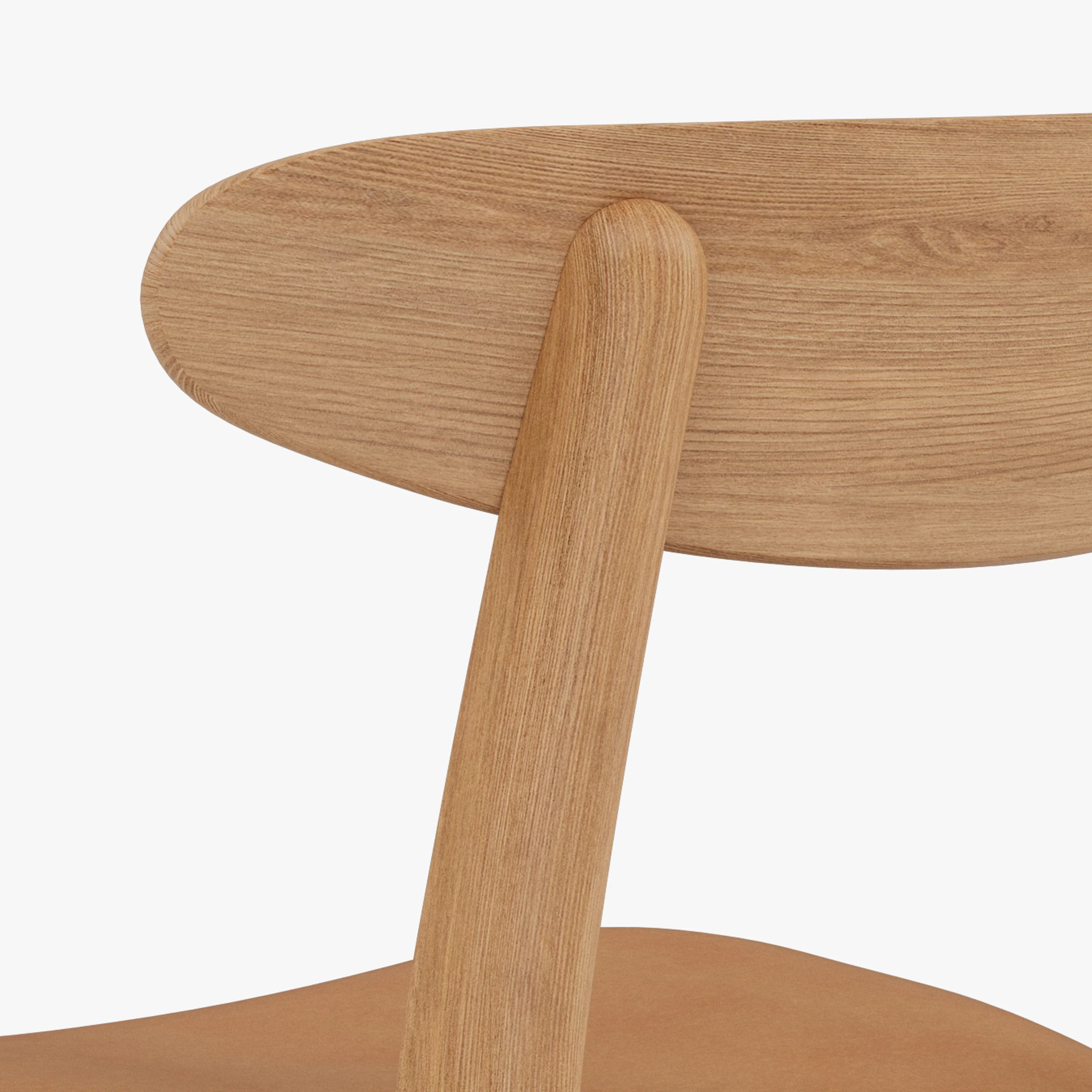 Magnus Dining Chair Tan Leather Solid American Oak