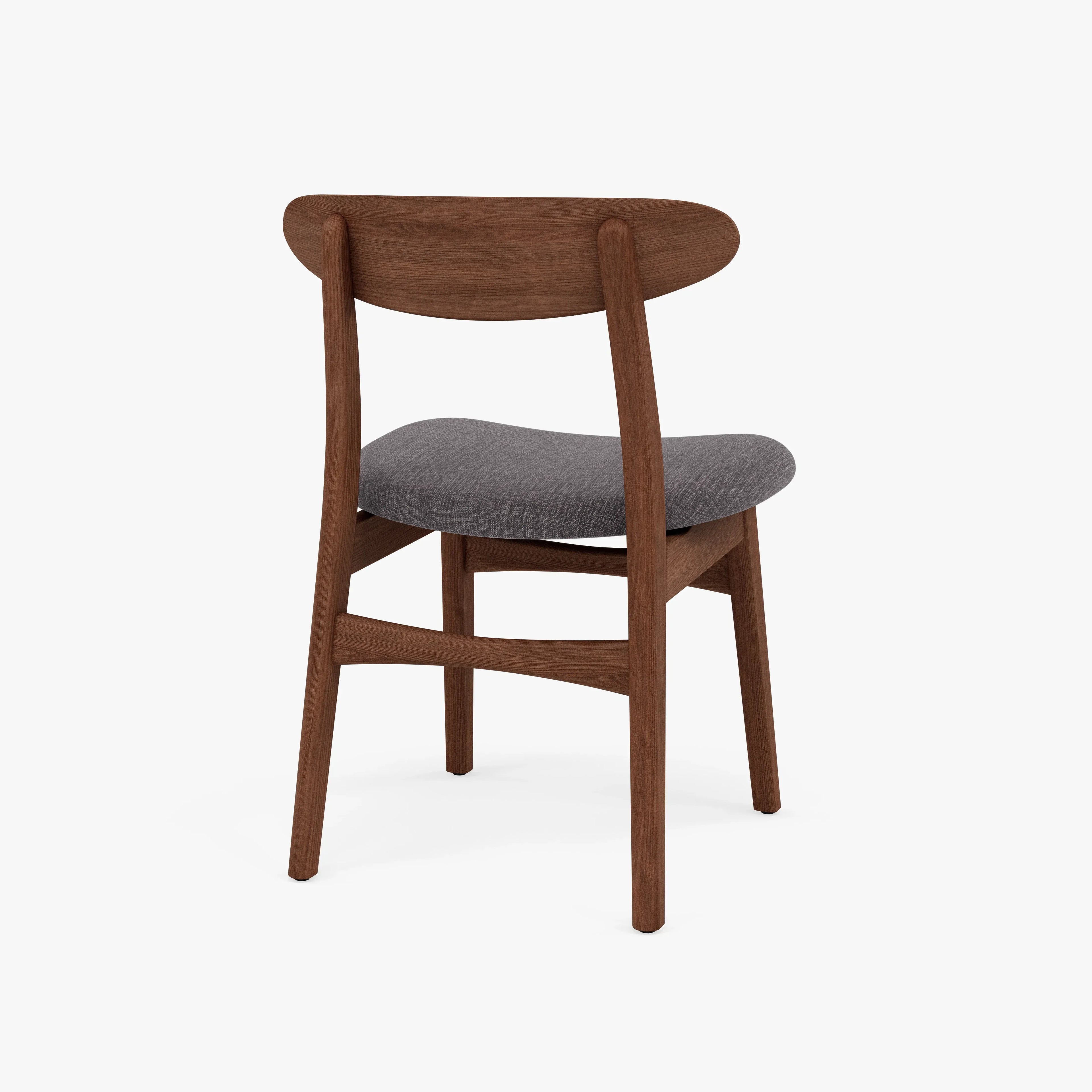 Magnus Dining Chair Light Gray Fabric Solid American Walnut