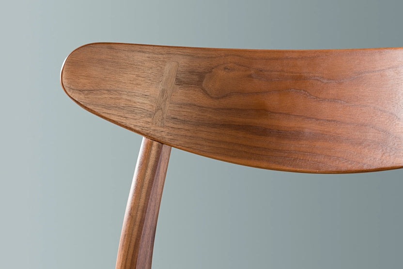 Magnus Dining Chair Light Gray Fabric Solid American Walnut